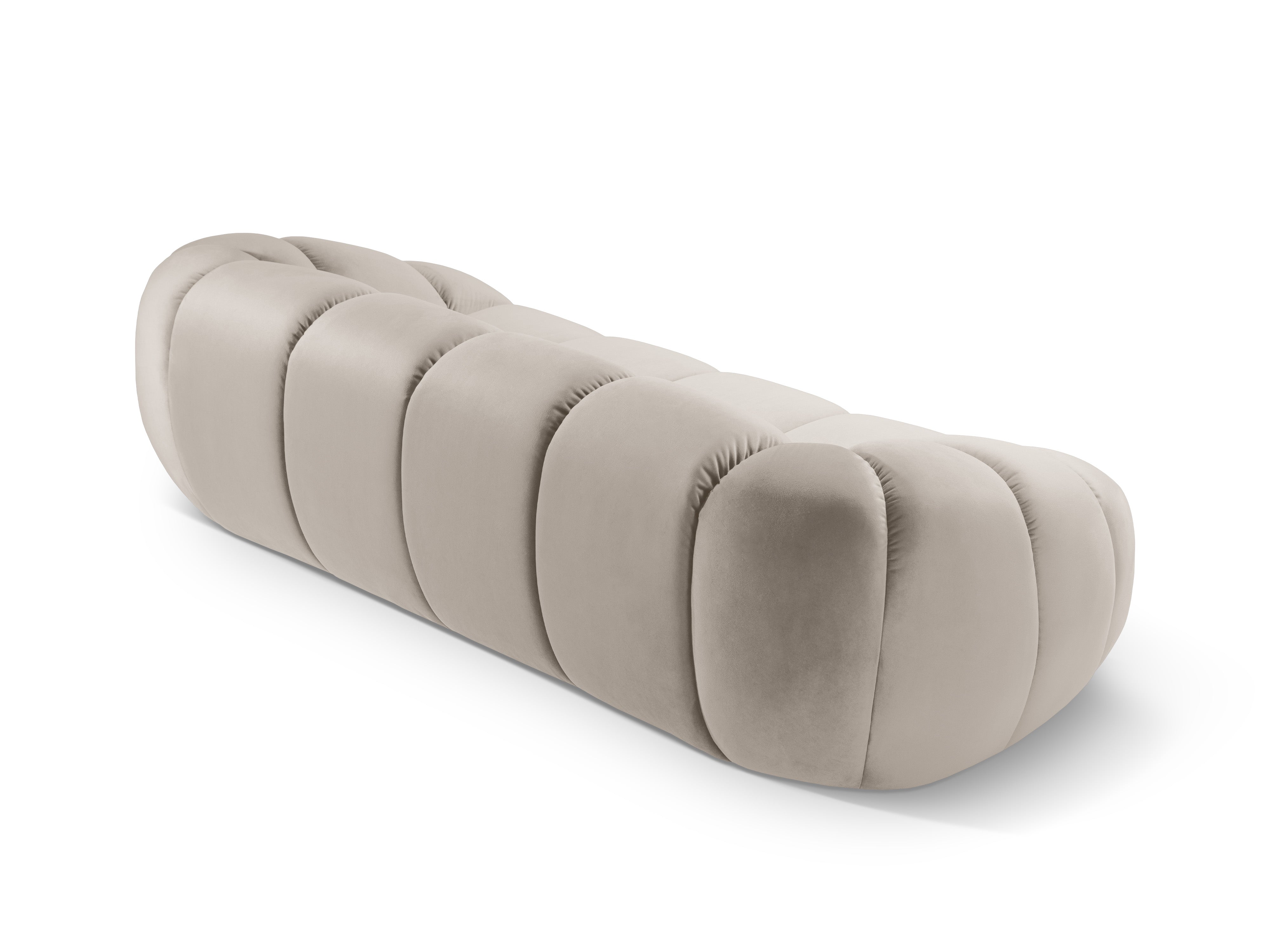 Sofa aus Samt 2,5-sitzig DIANA beige
