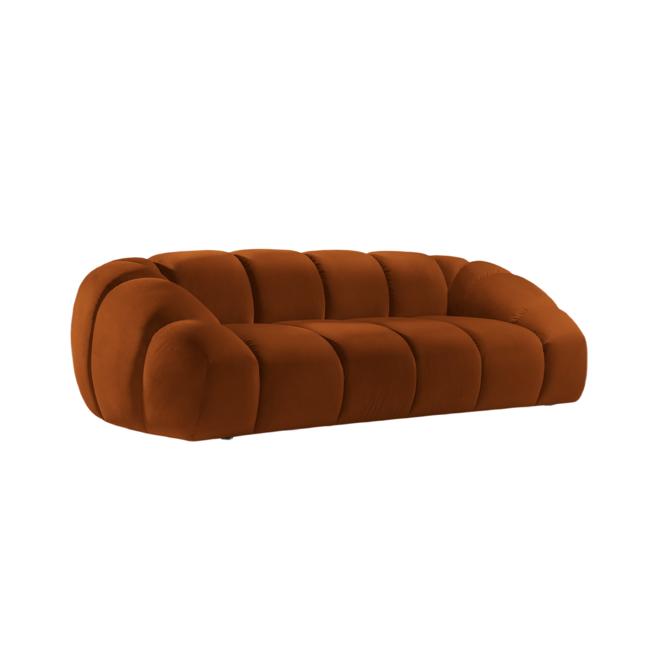 2.5-seater velvet sofa DIANA terracotta