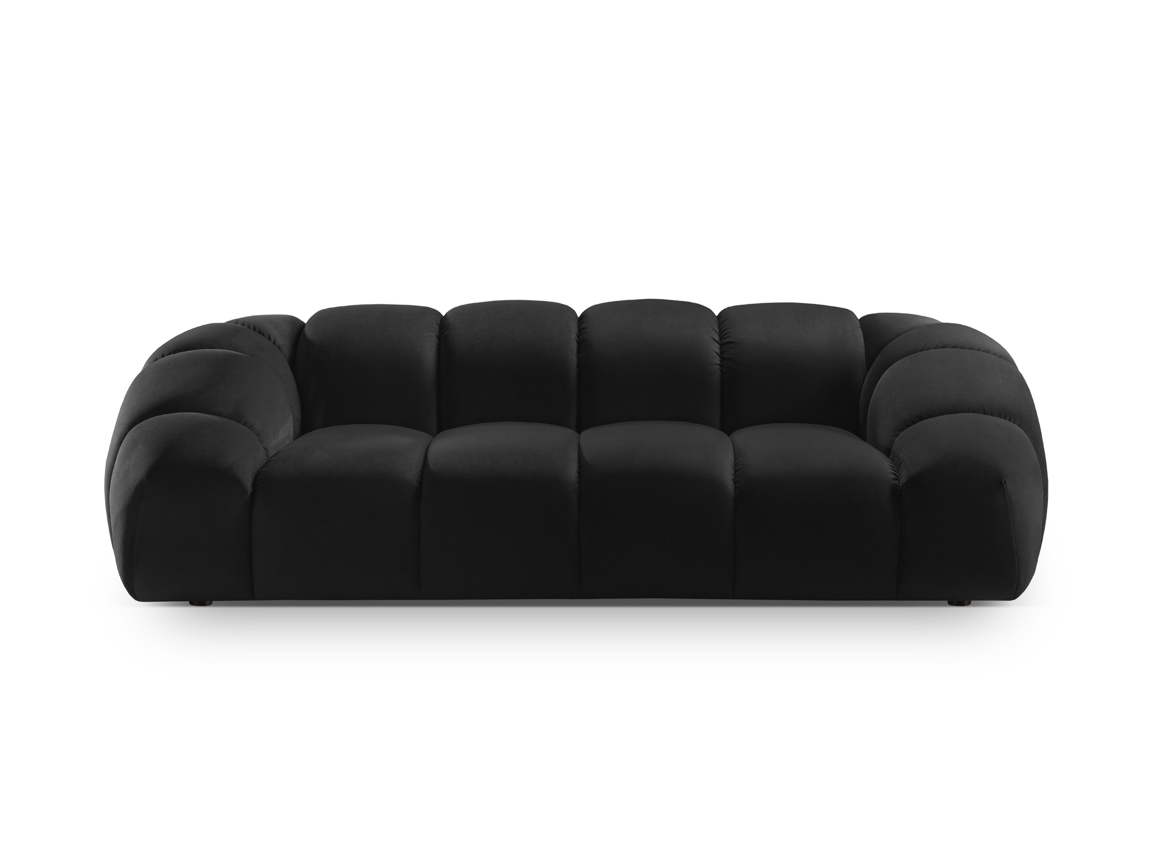 Sofa aus Samt 2,5-sitzig DIANA schwarz