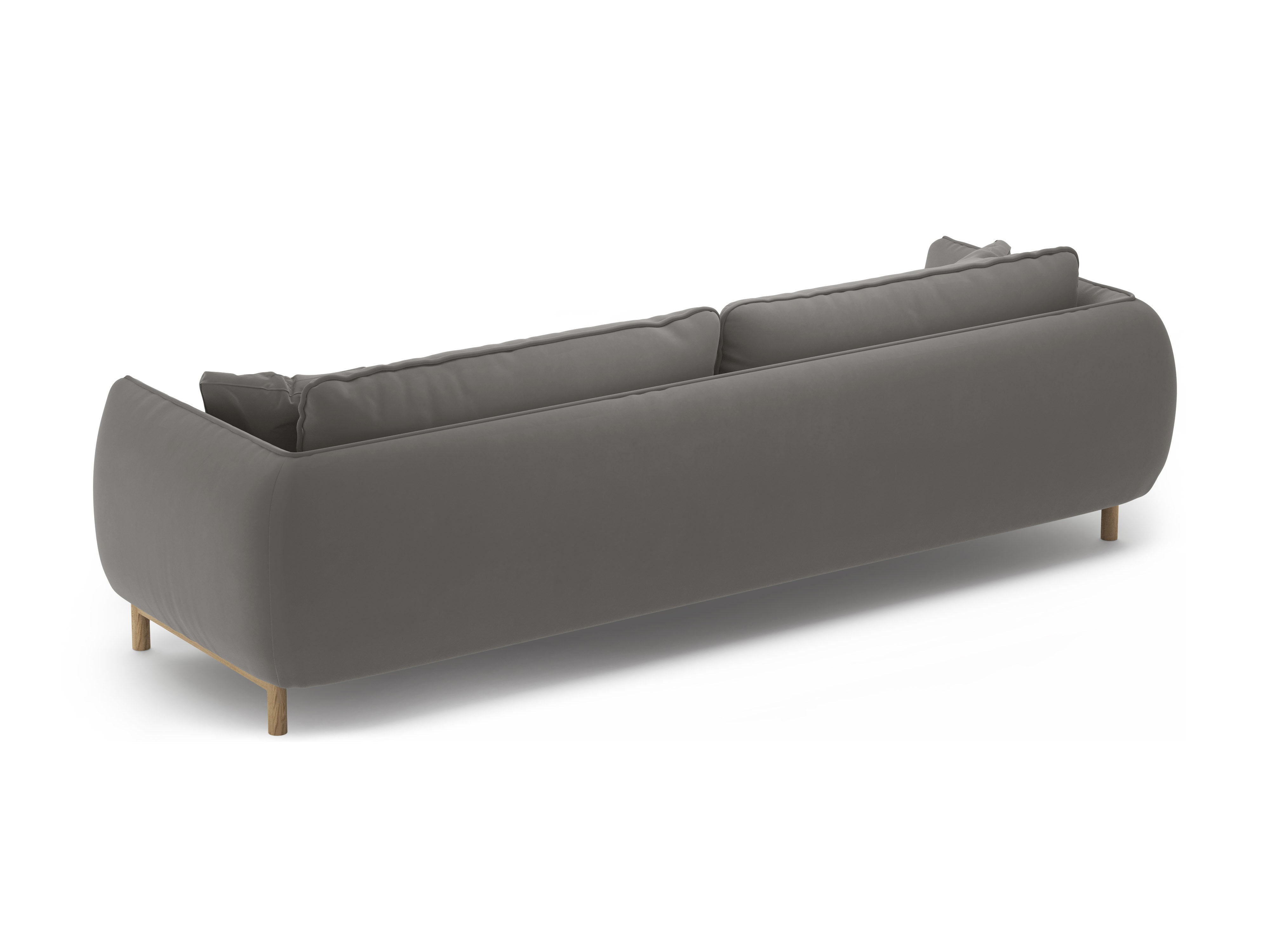 Sofa aus Samt für 4 Personen ADA grau