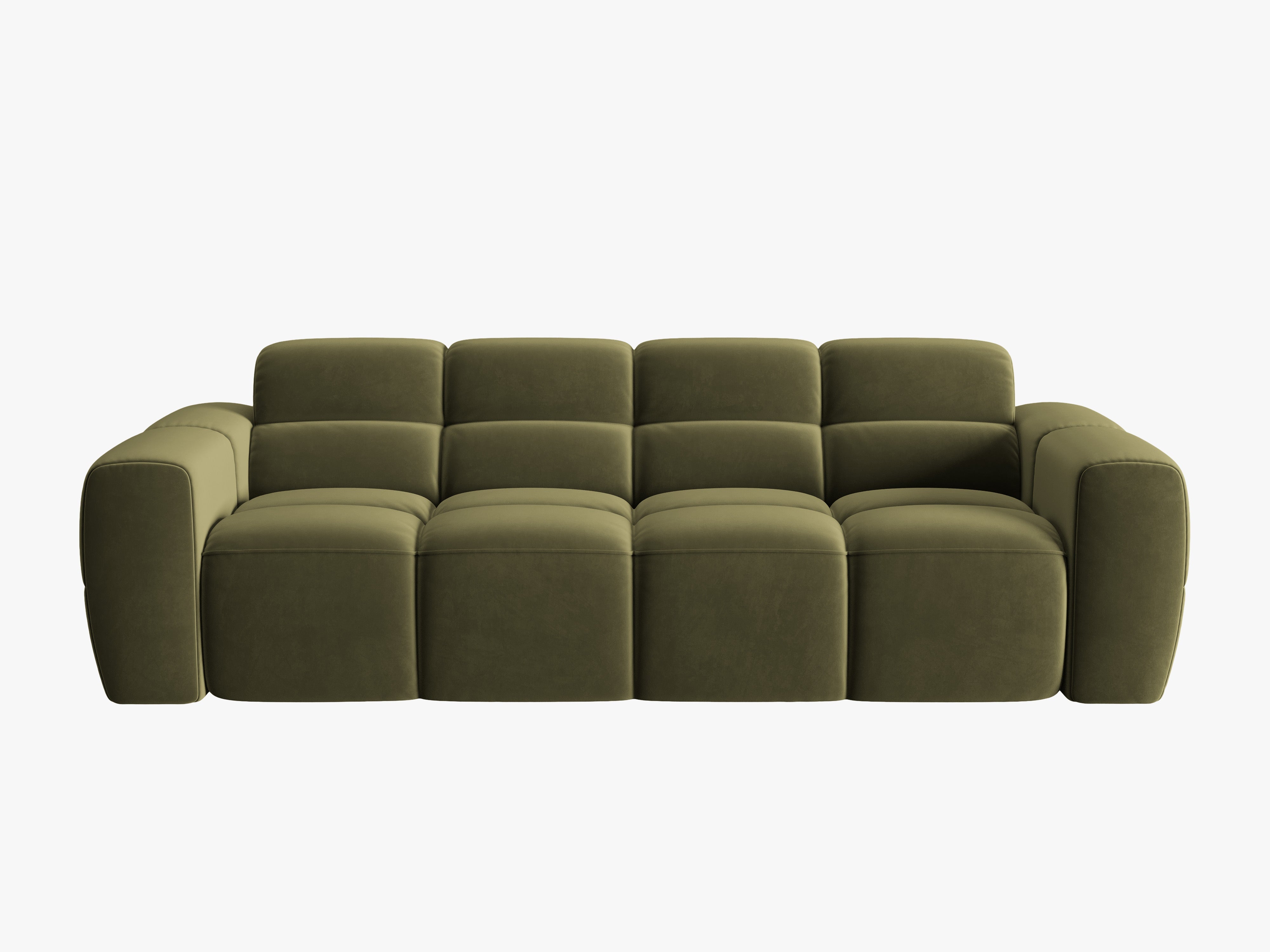 Velvet sofa for 4 people LISA light green [Monika] [Julia spr]