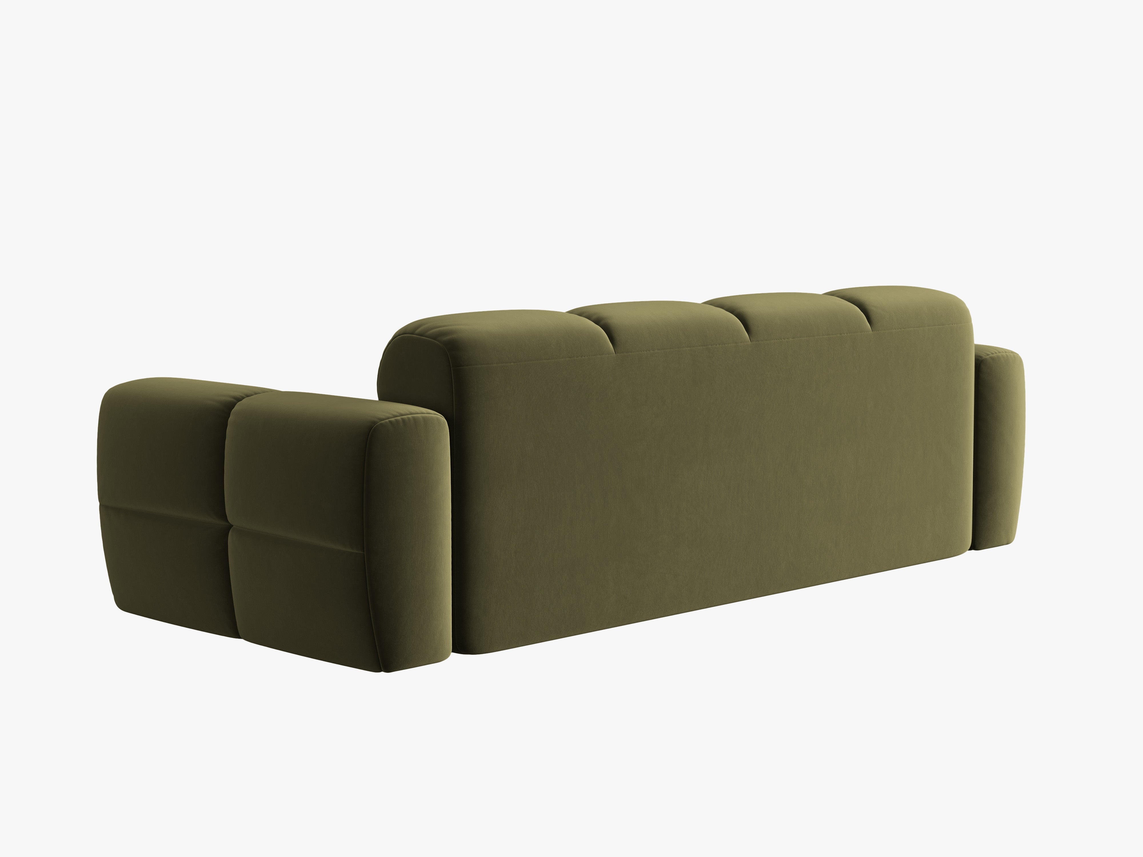 Velvet sofa for 4 people LISA light green [Monika] [Julia spr]