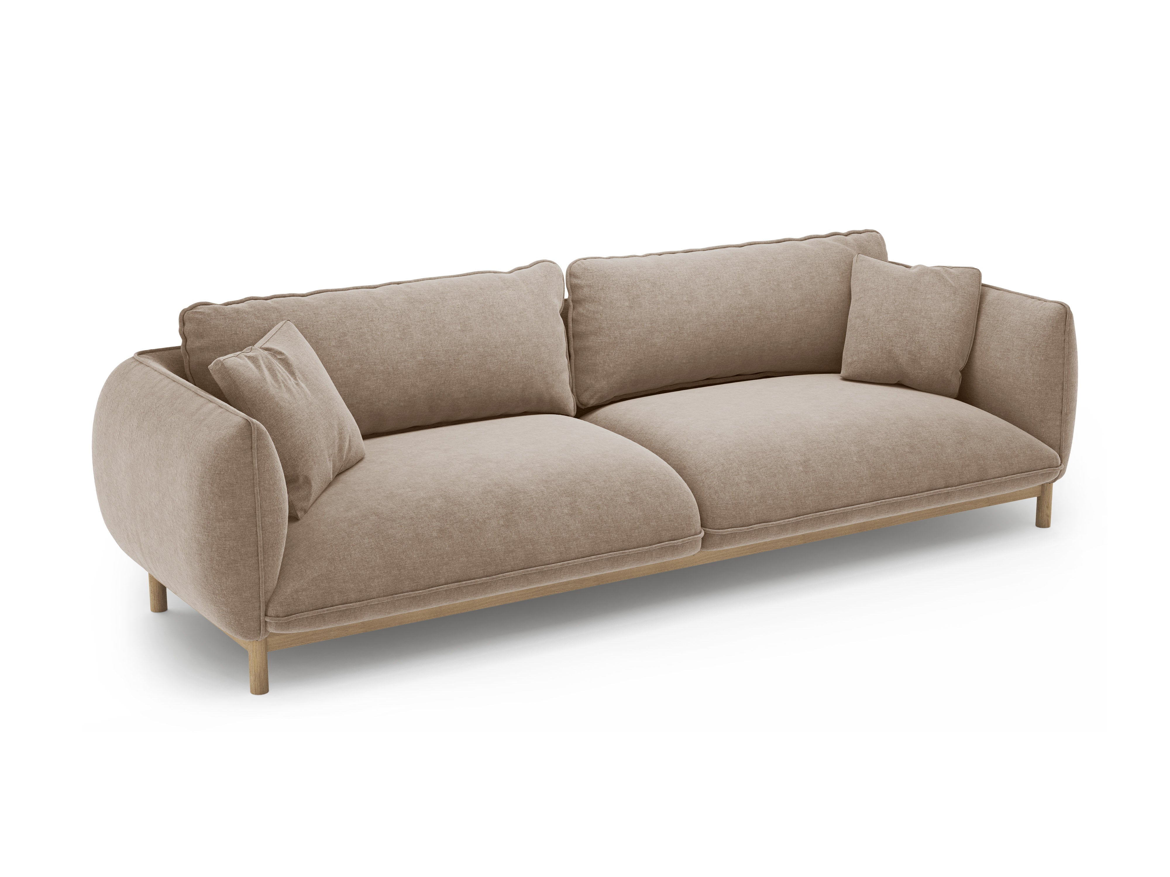 Sofa für 4 Personen ADA sandfarbener Chenille