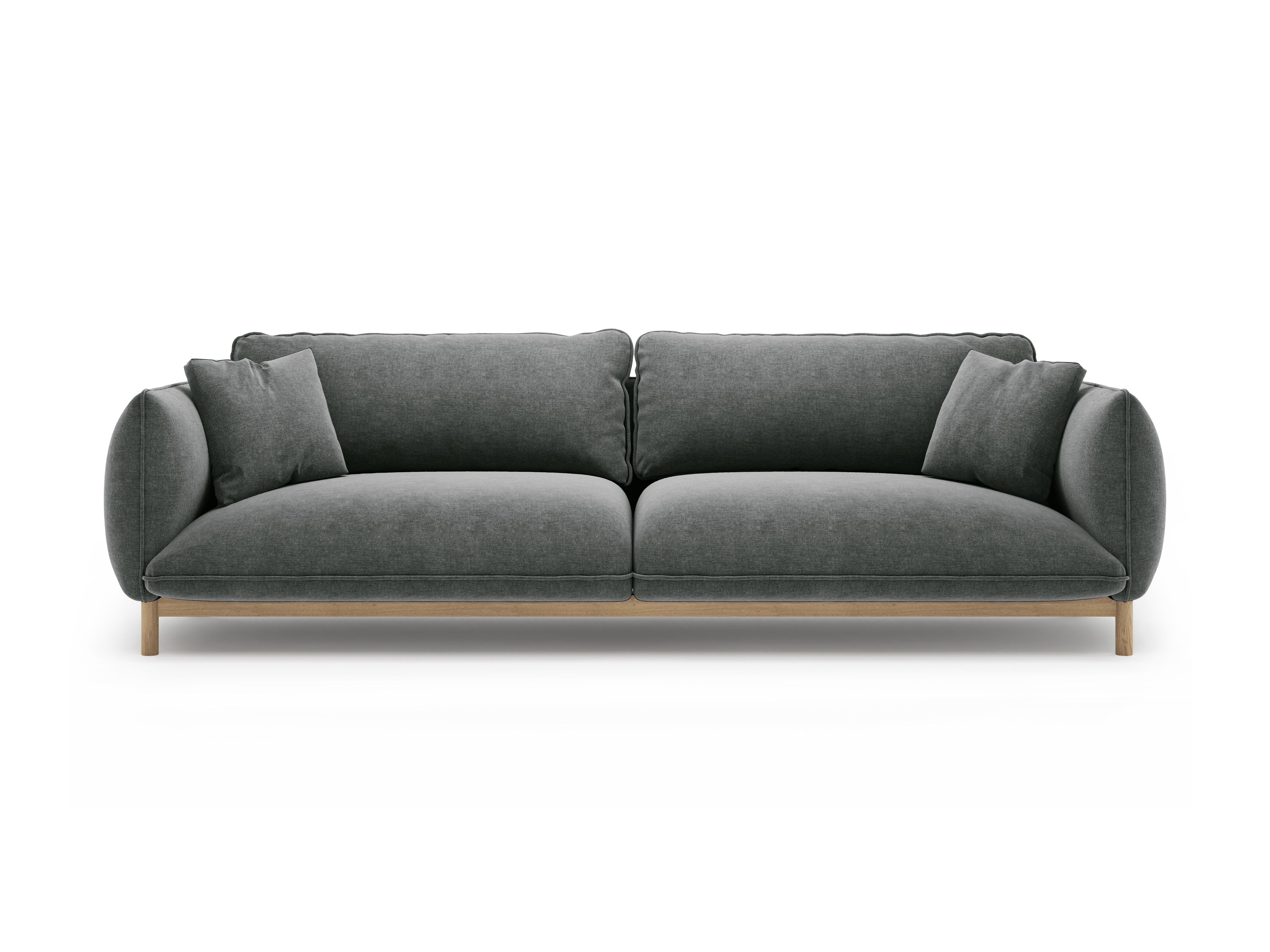 Sofa für 4 Personen ADA dunkelgrau Chenille