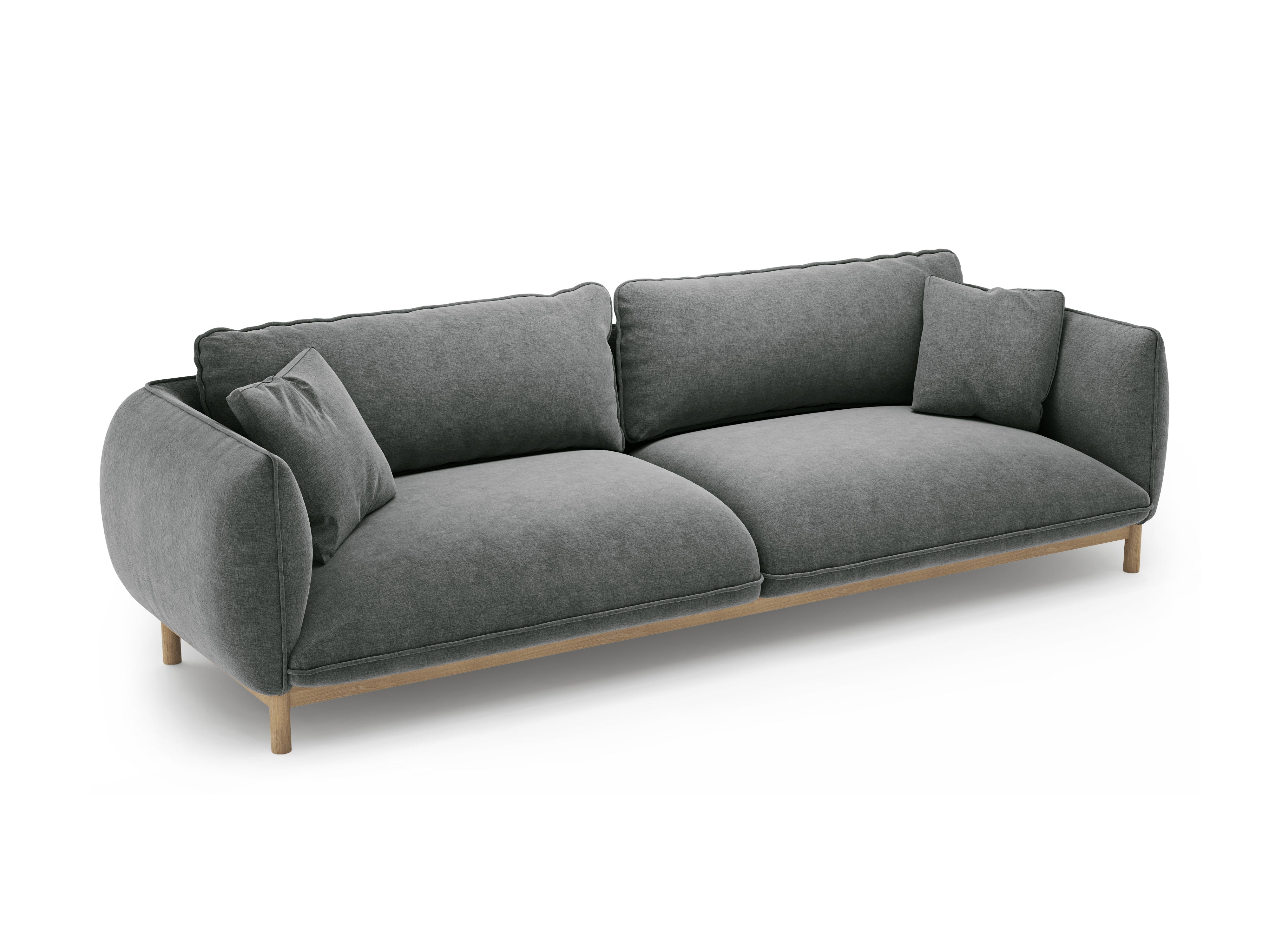 Sofa für 4 Personen ADA dunkelgrau Chenille