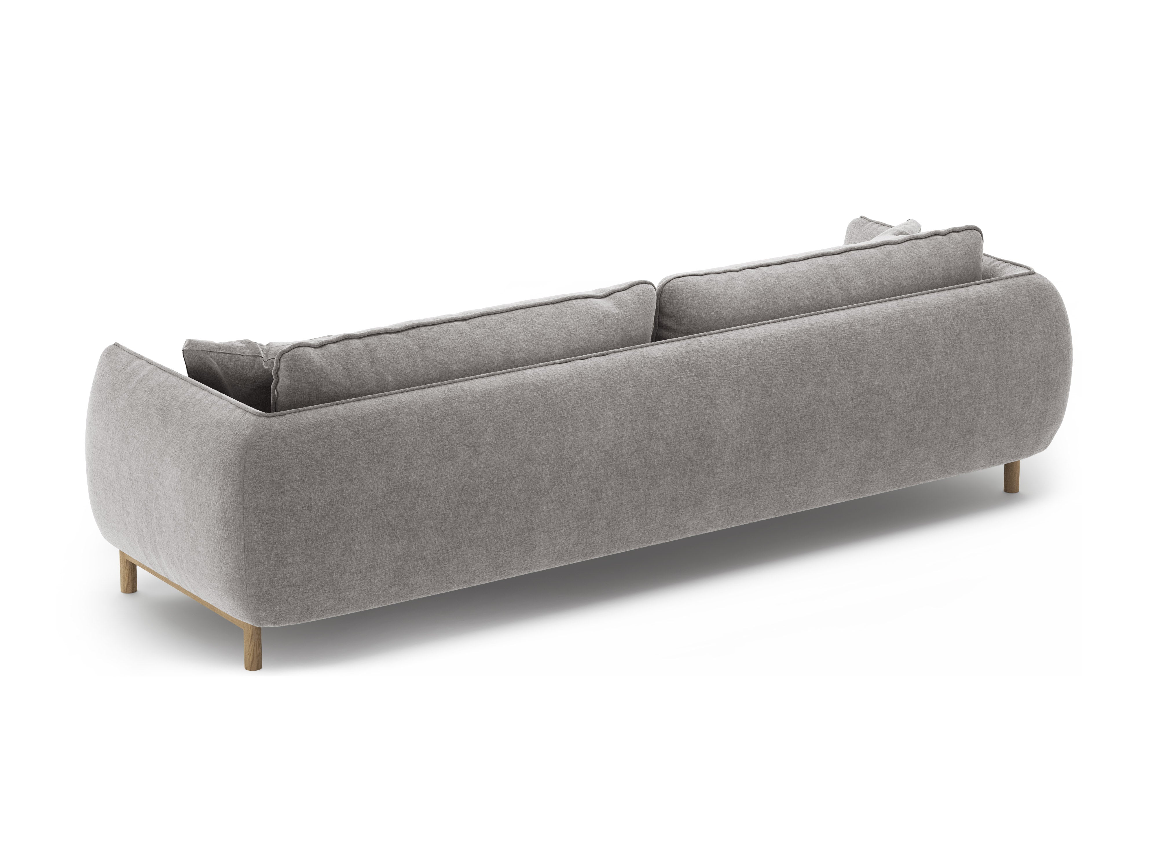 ADA Light Gray Chenille Sofa for 4 People