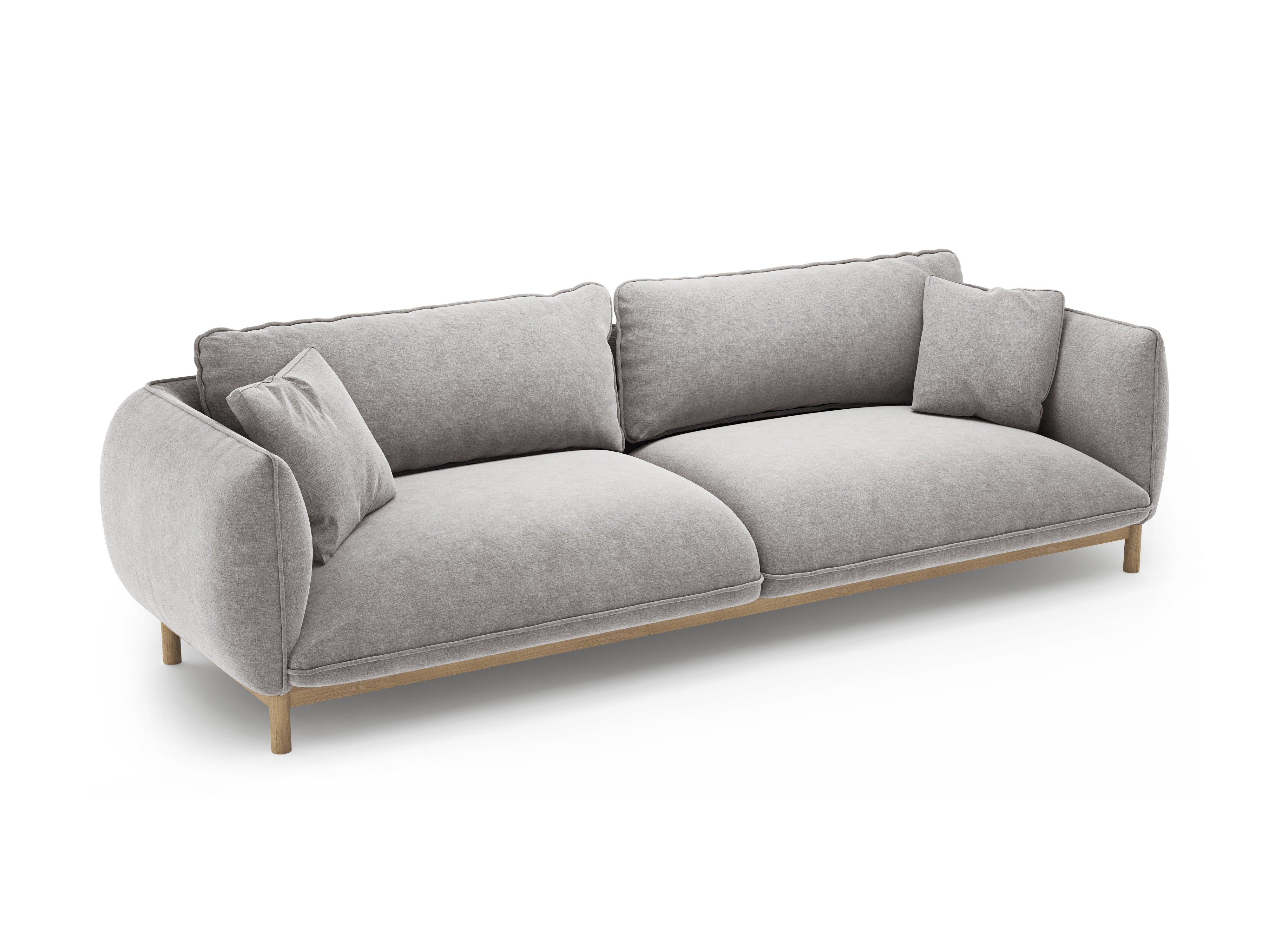 ADA Light Gray Chenille Sofa for 4 People