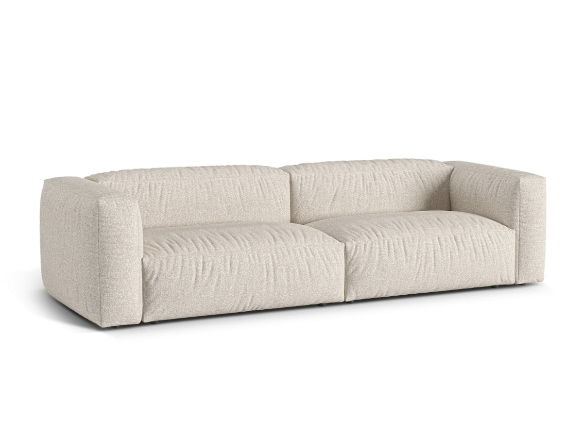 Sofa 4-osobowa MARTINA beżowy boucle – ujęcie boczne