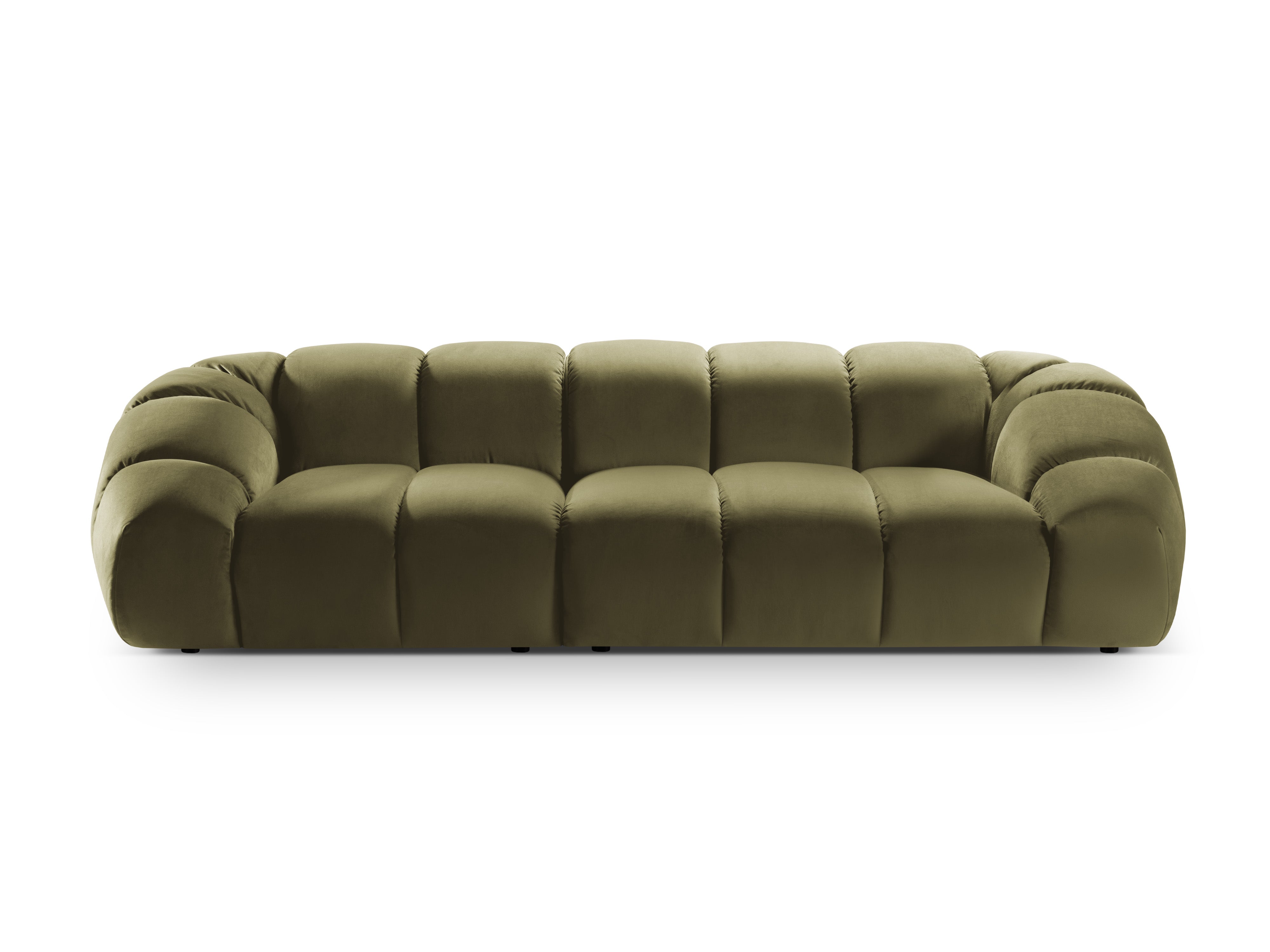 Sofa aus Samt für 4 Personen DIANA grün