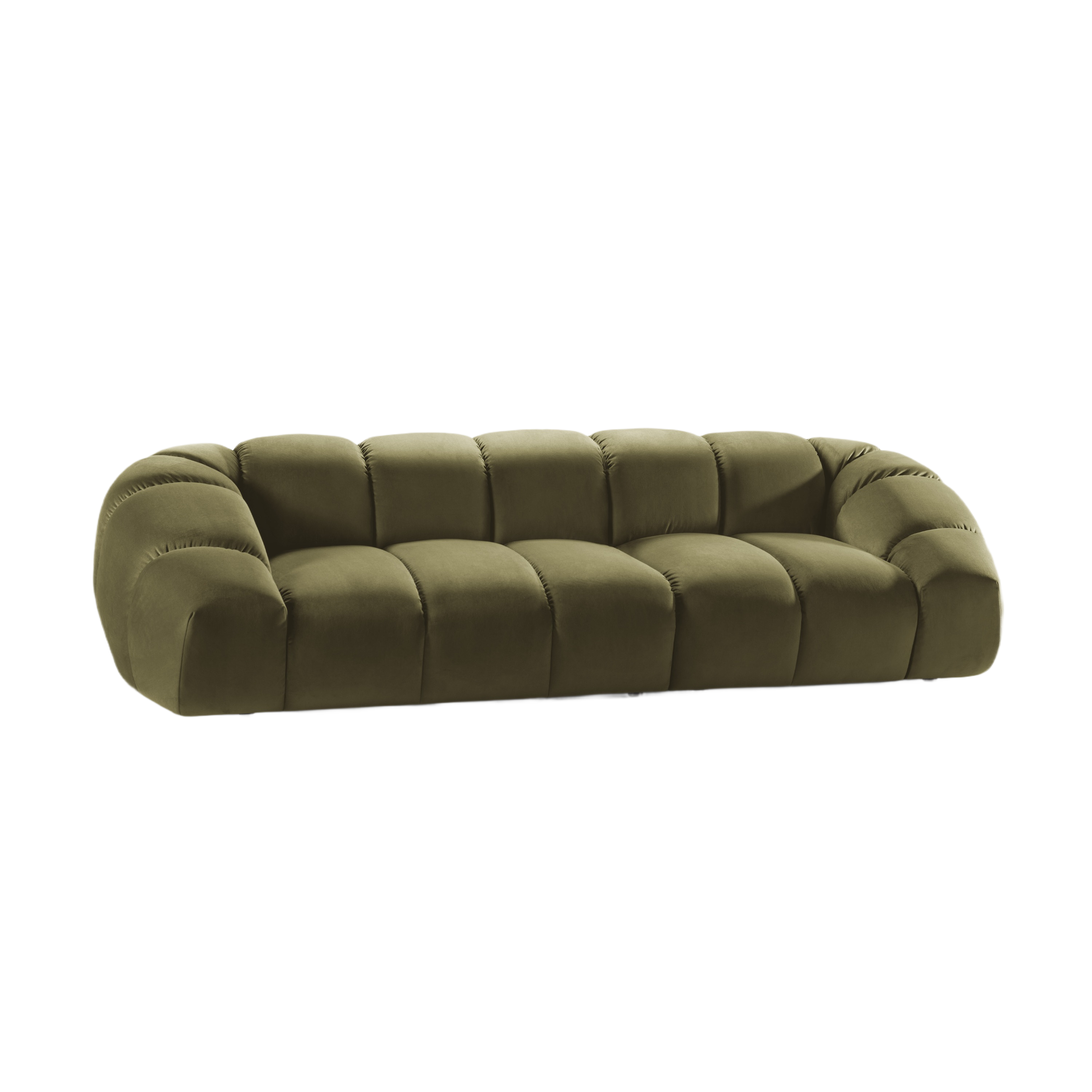 Sofa aus Samt für 4 Personen DIANA grün