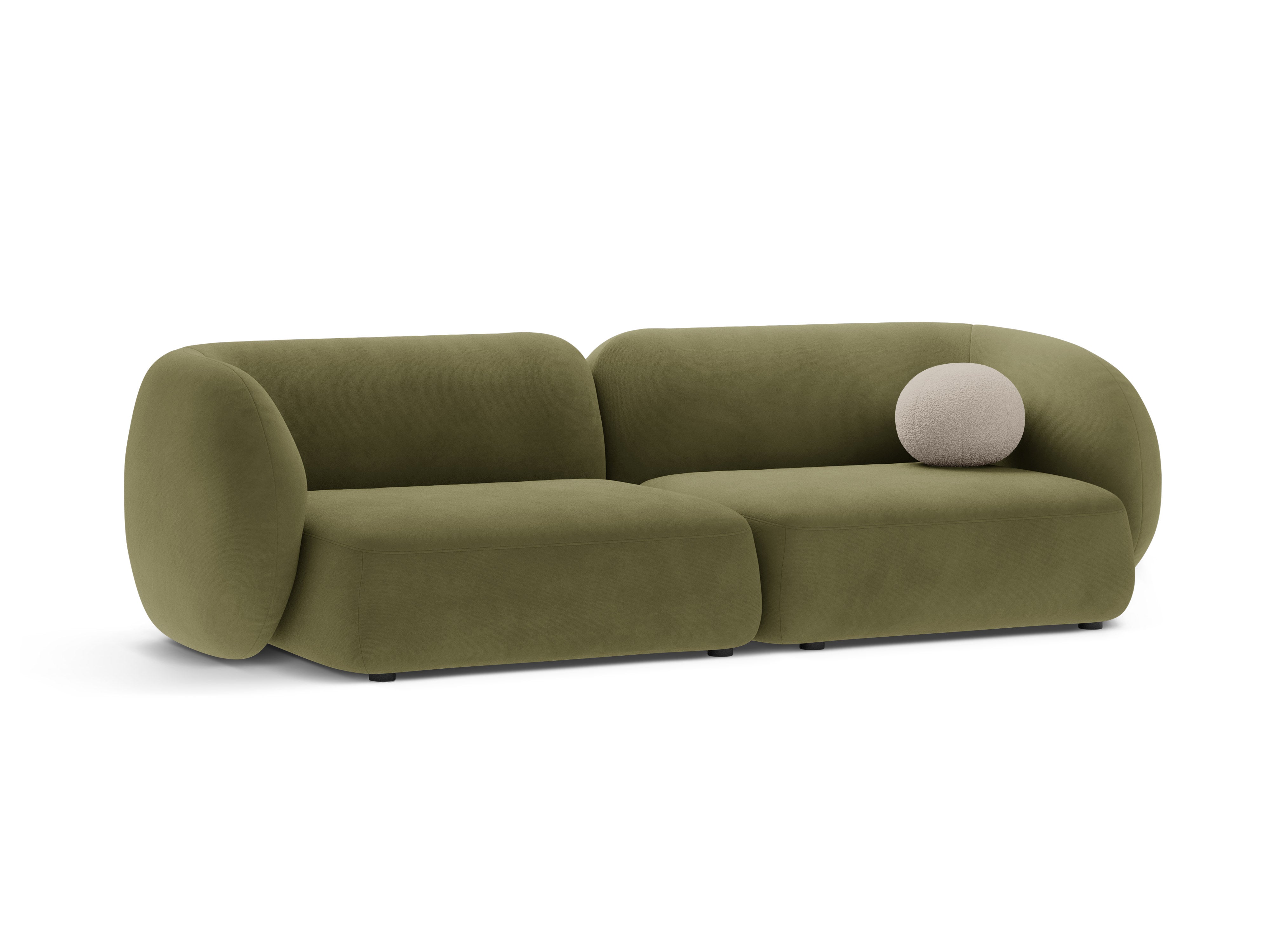4-seater velvet sofa KATE green