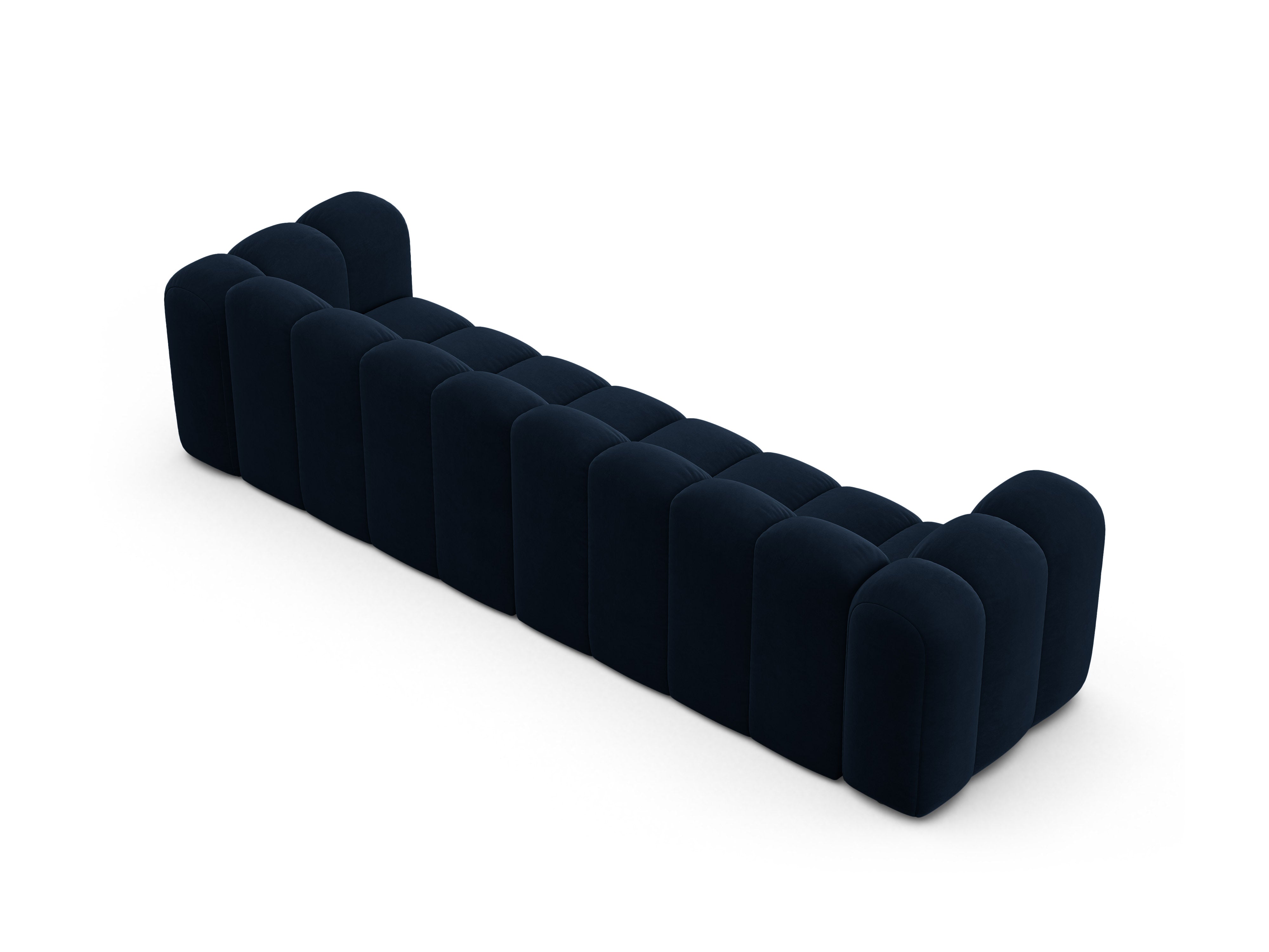 Sofa aksamitna 4-osobowa LUPINE granatowy – szenil