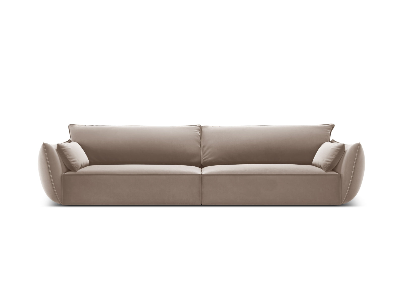 Sofa aksamitna 4-osobowa KAELLE cappuccino – Micadoni