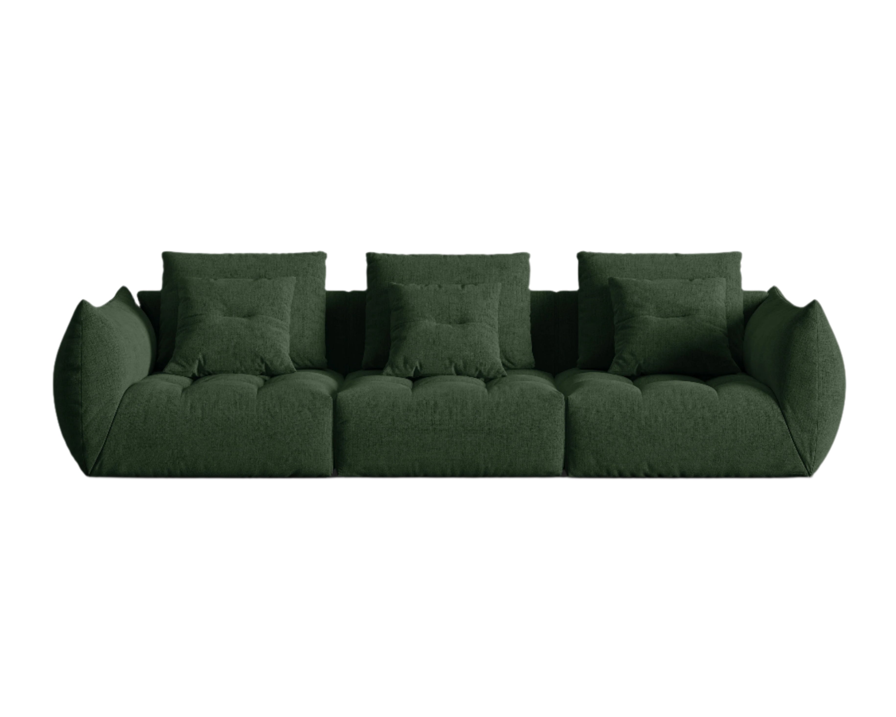 Dark-green 4-person sofa sofa
