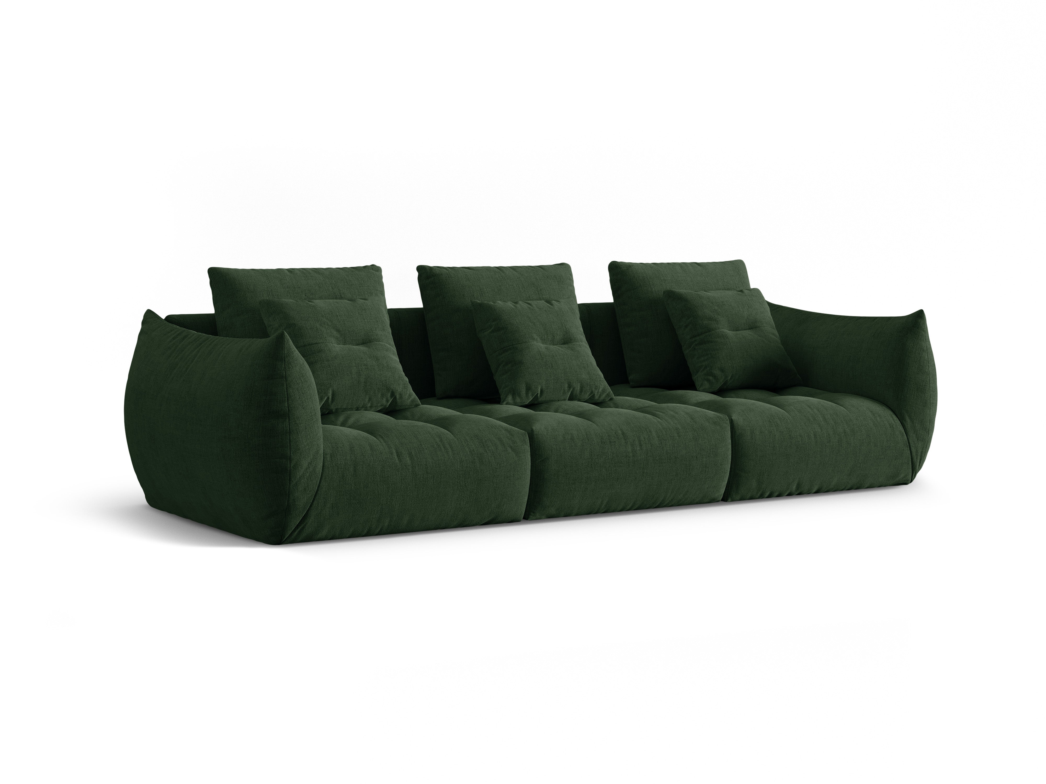 Dark-green 4-person sofa sofa