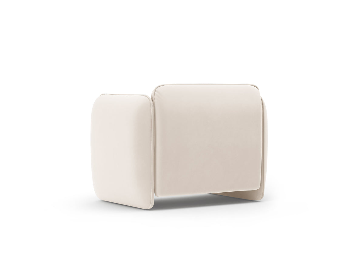 Velvet Armchair GEORGIA Light Beige