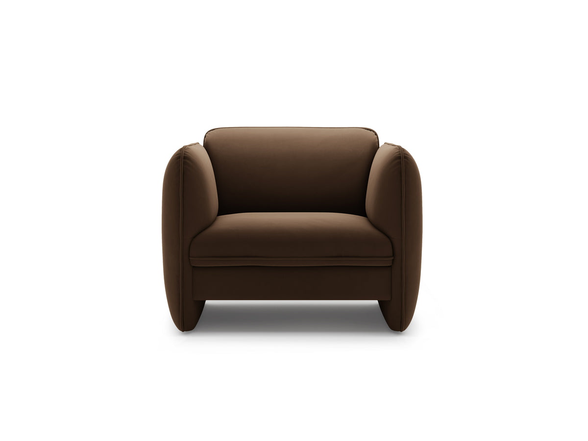 Velvet Armchair GEORGIA Chocolate