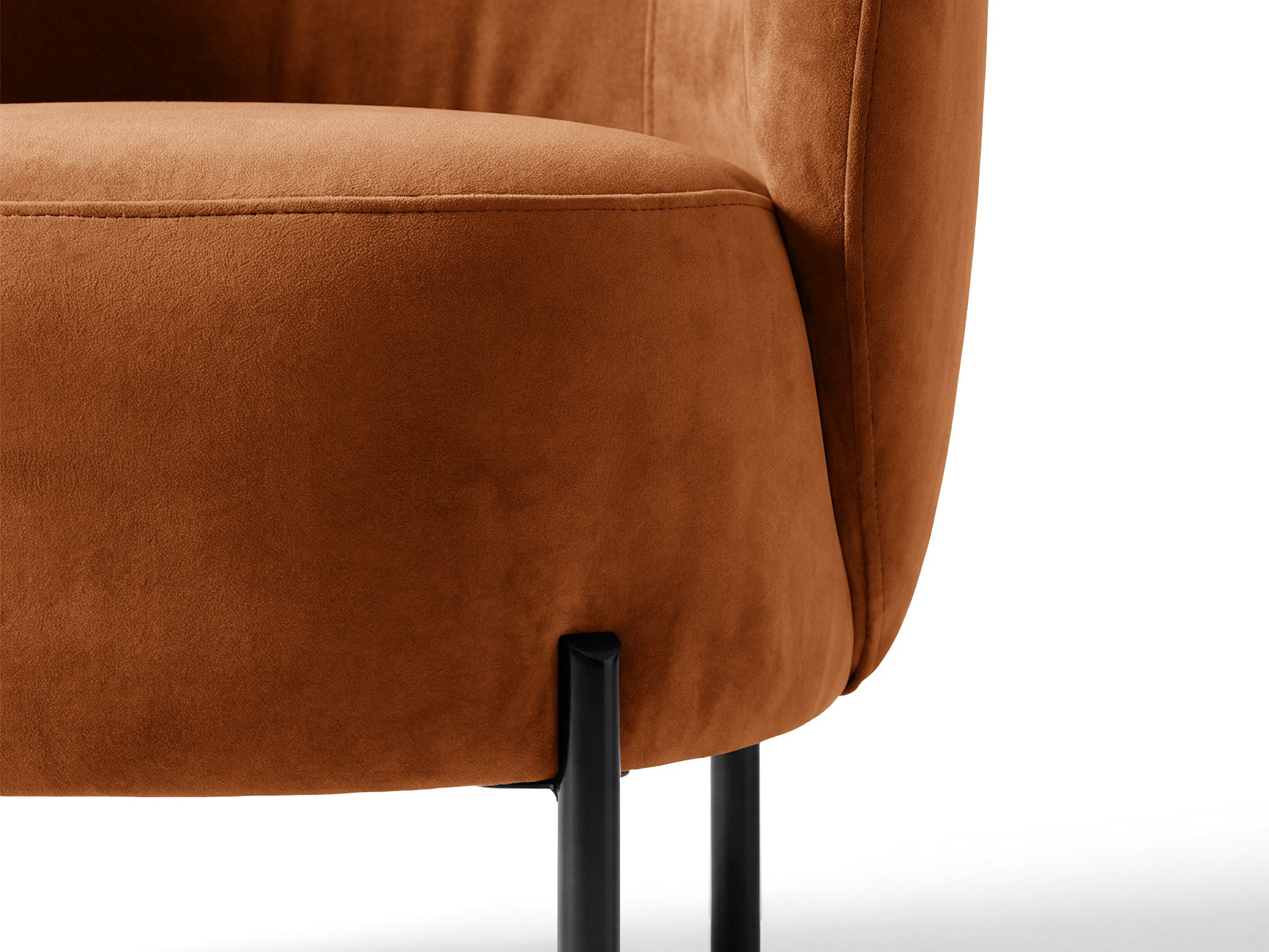 Velvet Armchair AMALTA Brick