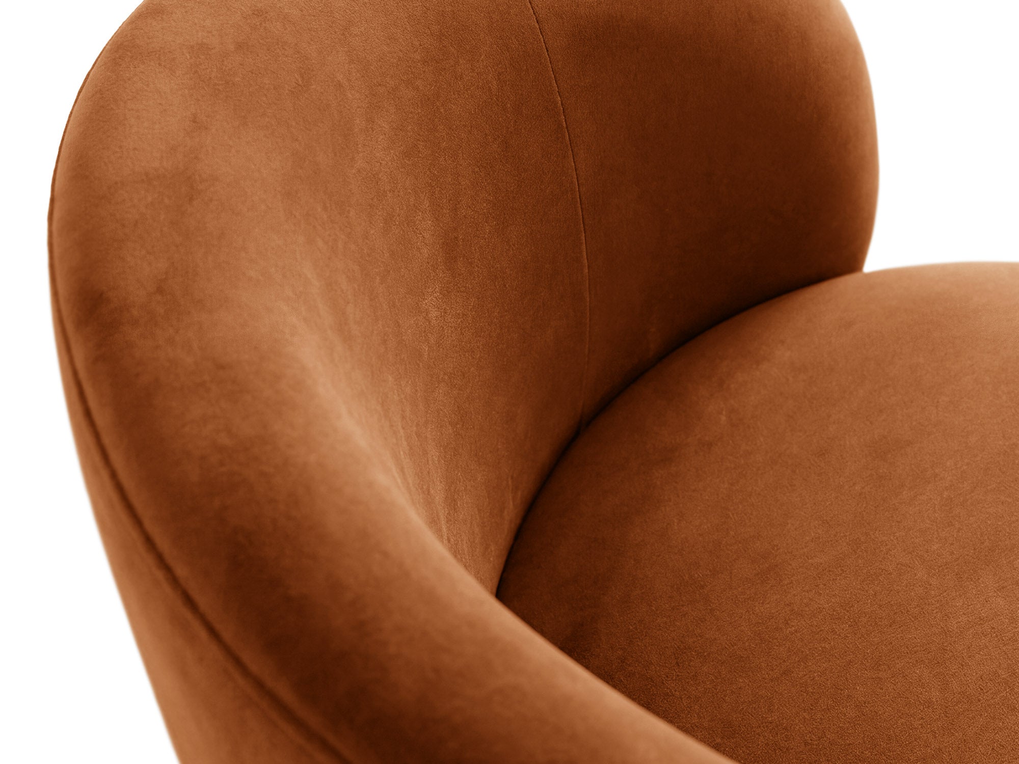 Velvet Armchair AMALTA Brick