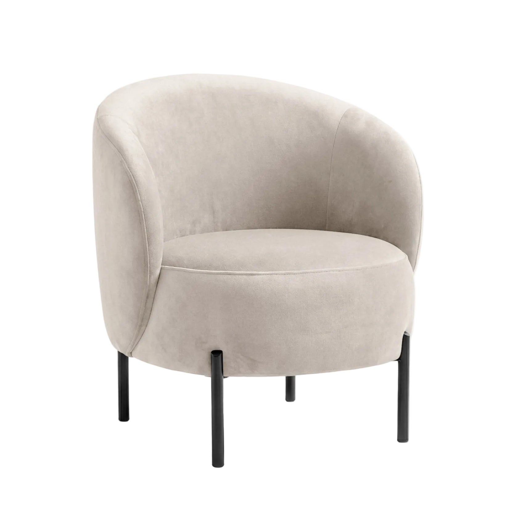 Velvet Armchair AMALTA Beige