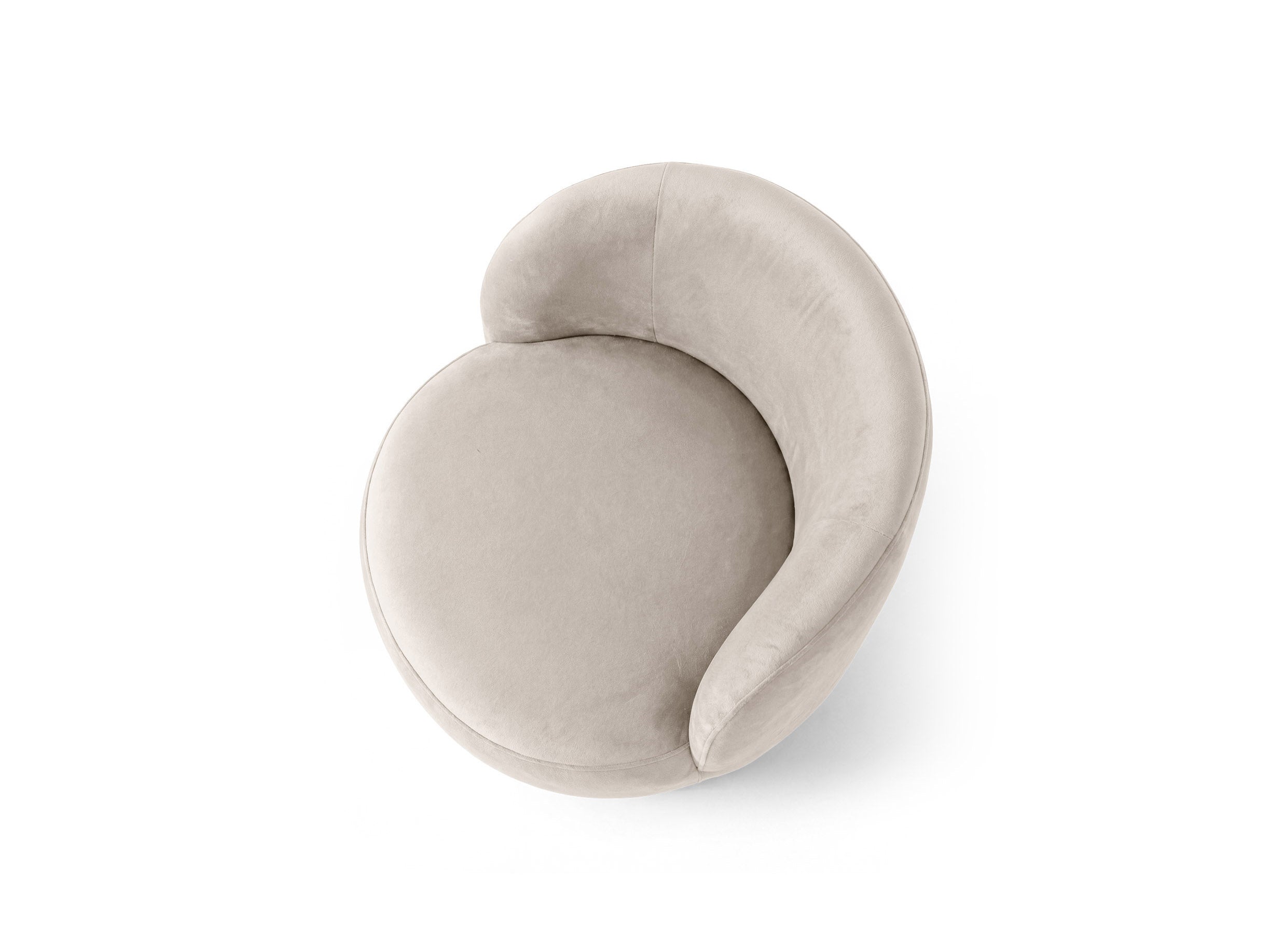 Velvet Armchair AMALTA Beige