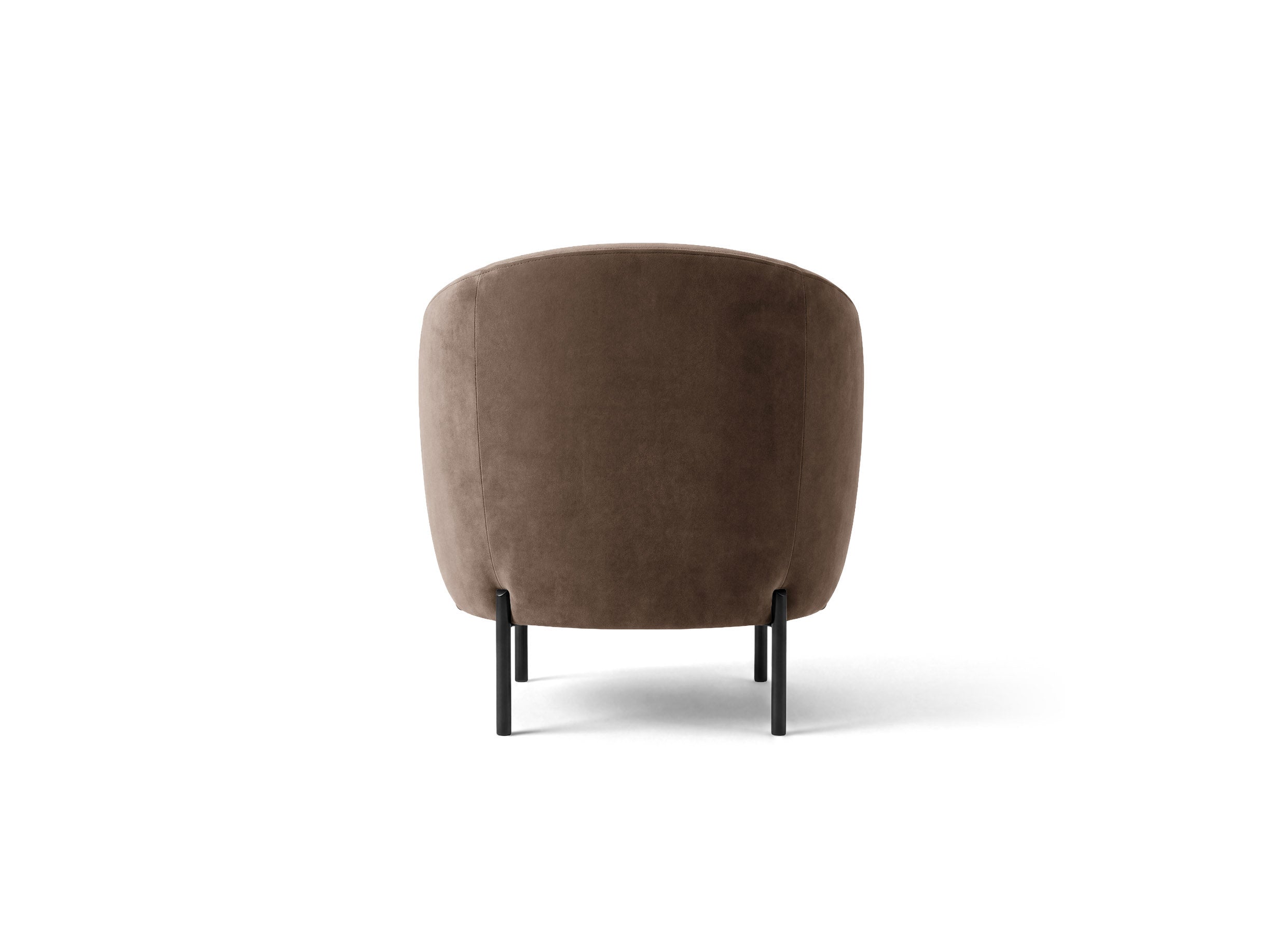 Velvet Armchair AMALTA in Chocolate