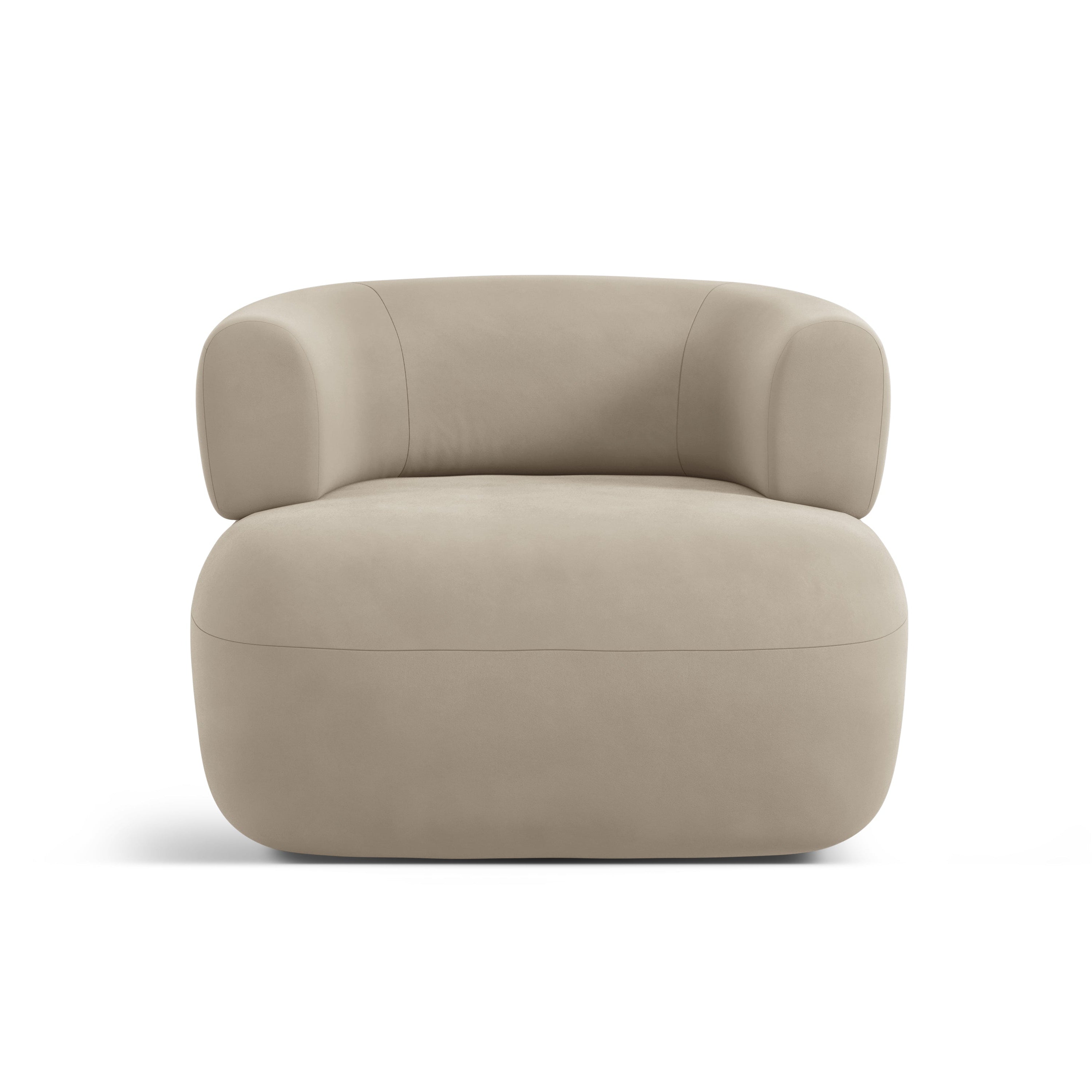 JENNY Beige Velvet Armchair