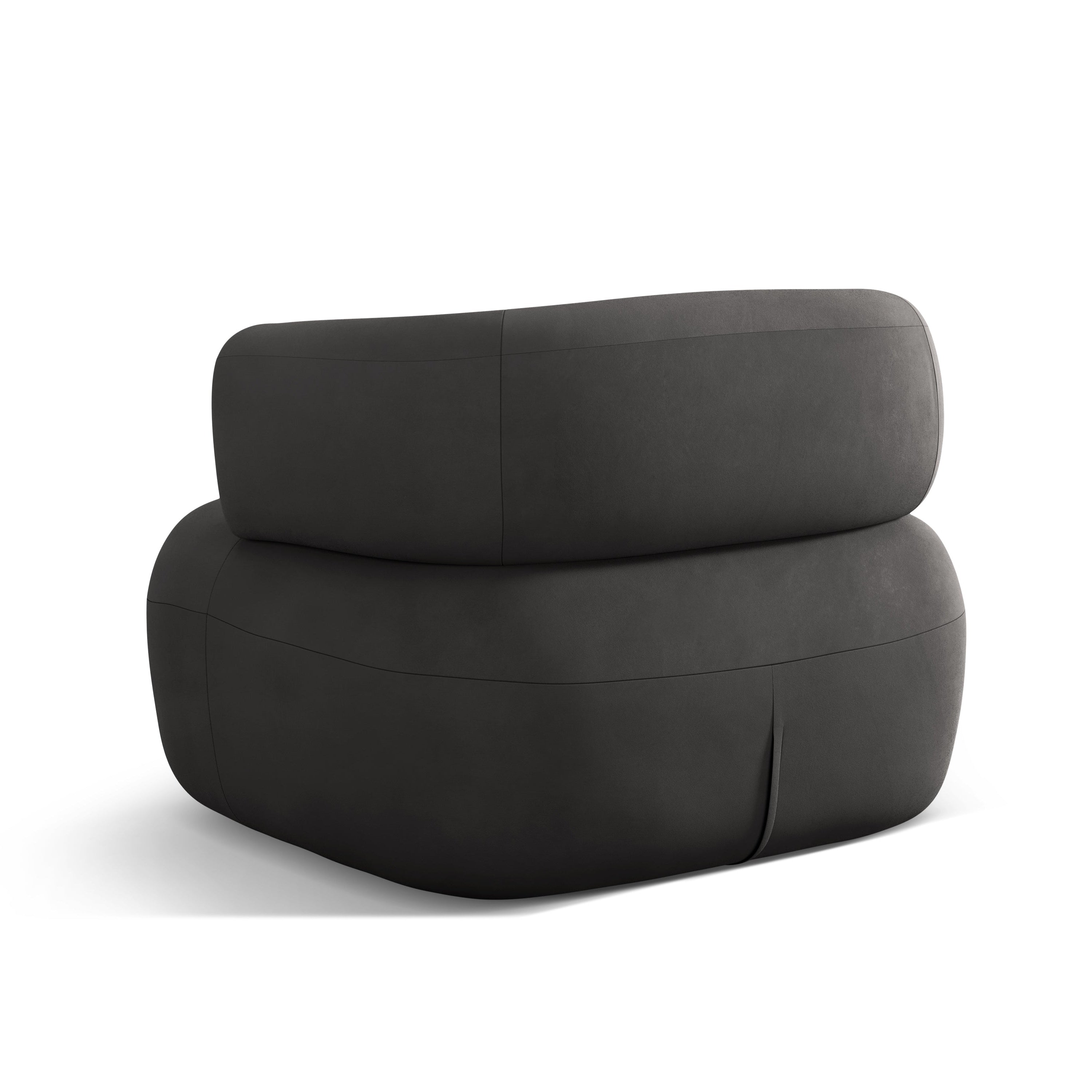 JENNY Dark Gray Velvet Armchair