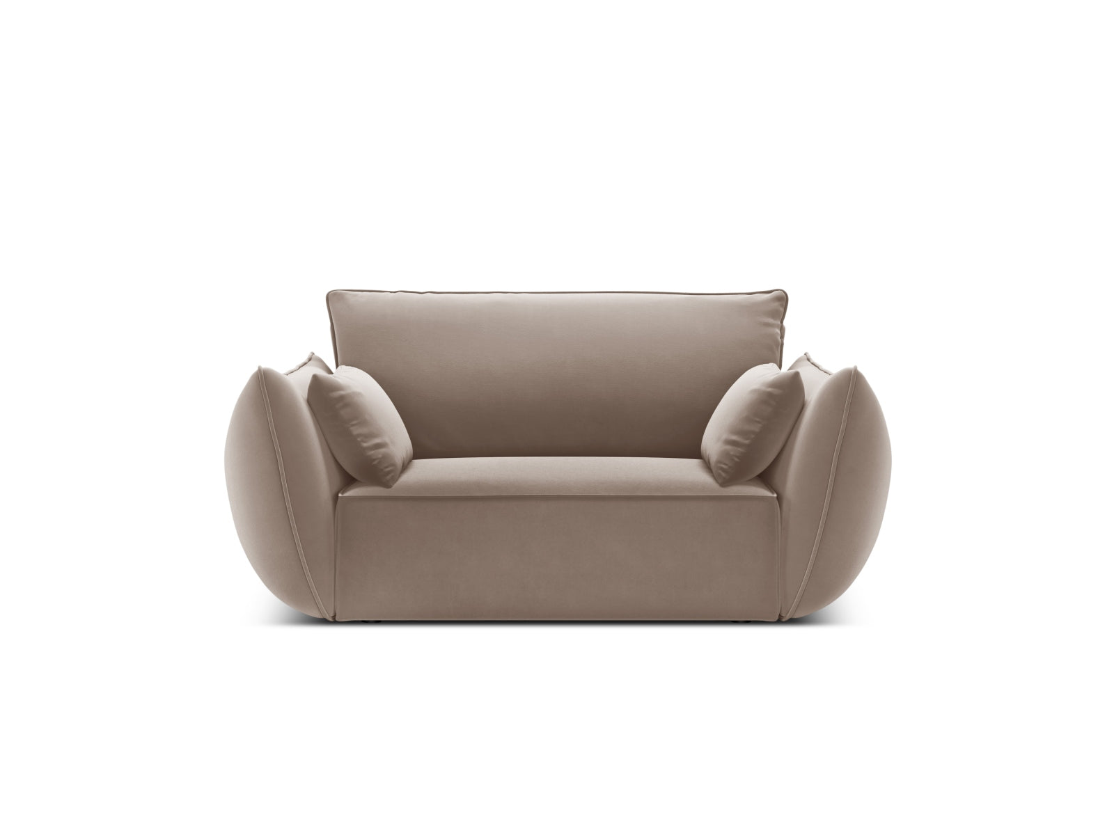 Fotel aksamitny KAELLE cappuccino – Micadoni