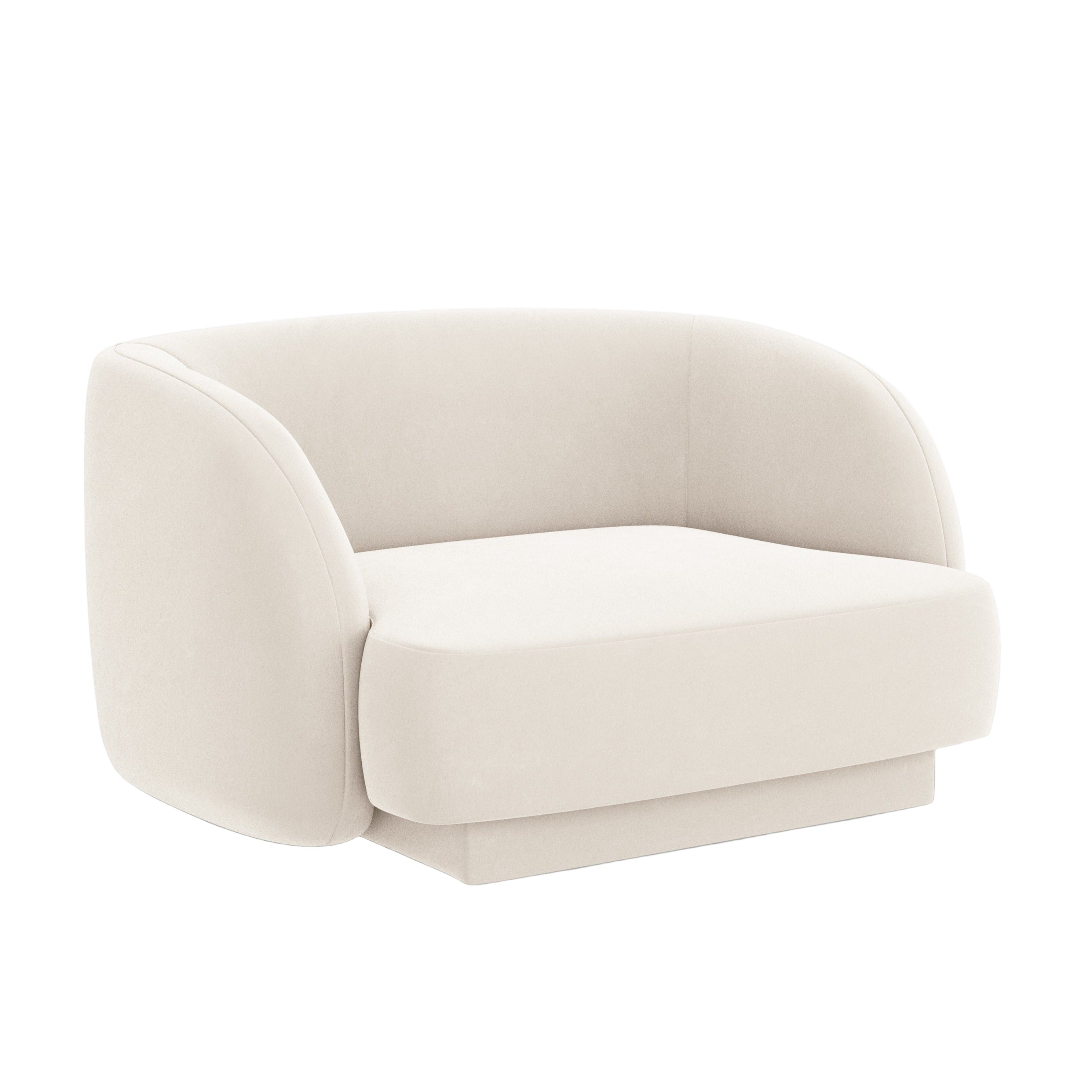 Fotel aksamitny MILEY beżowy Micadoni    Eye on Design