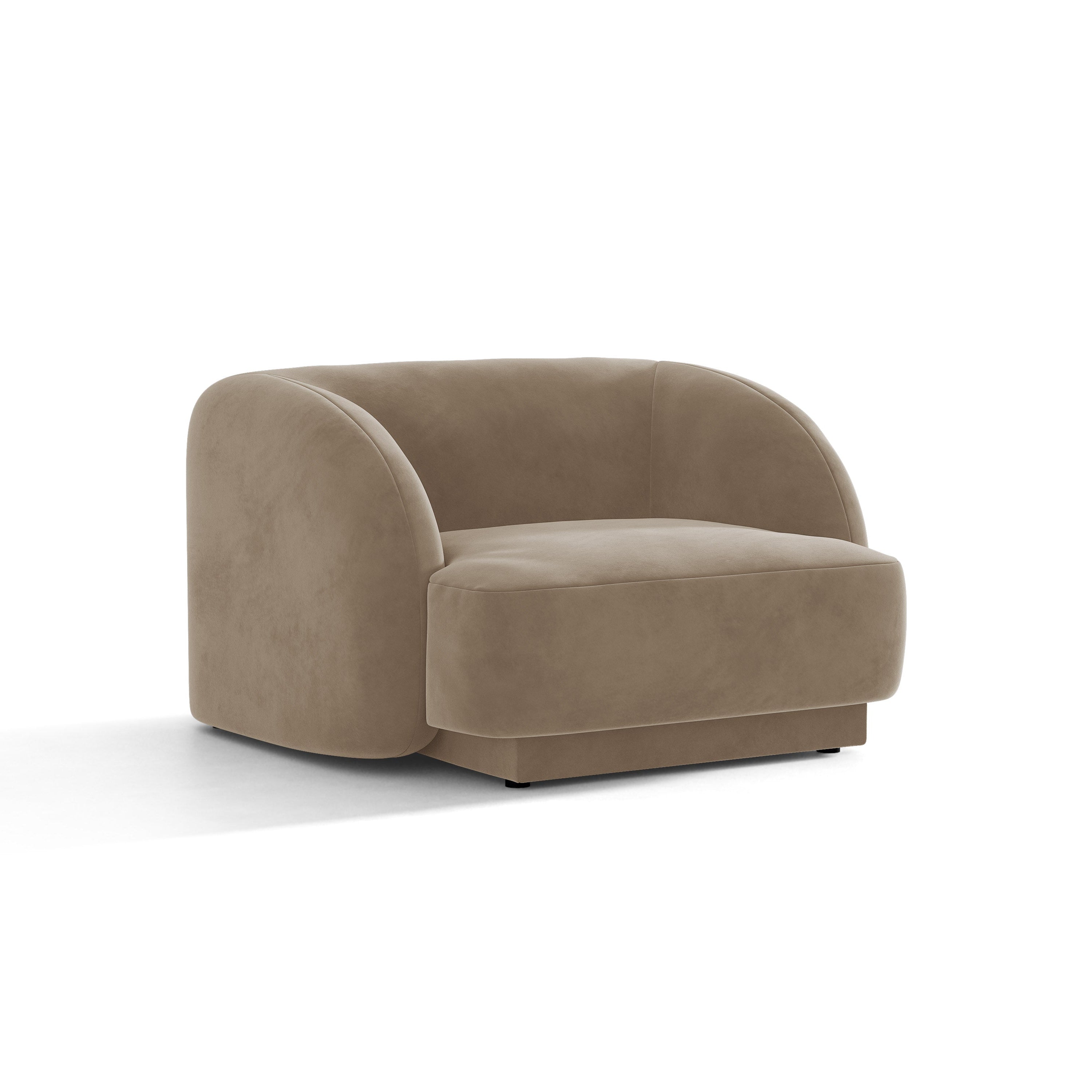 Fotel aksamitny MILEY cappuccino – Micadoni