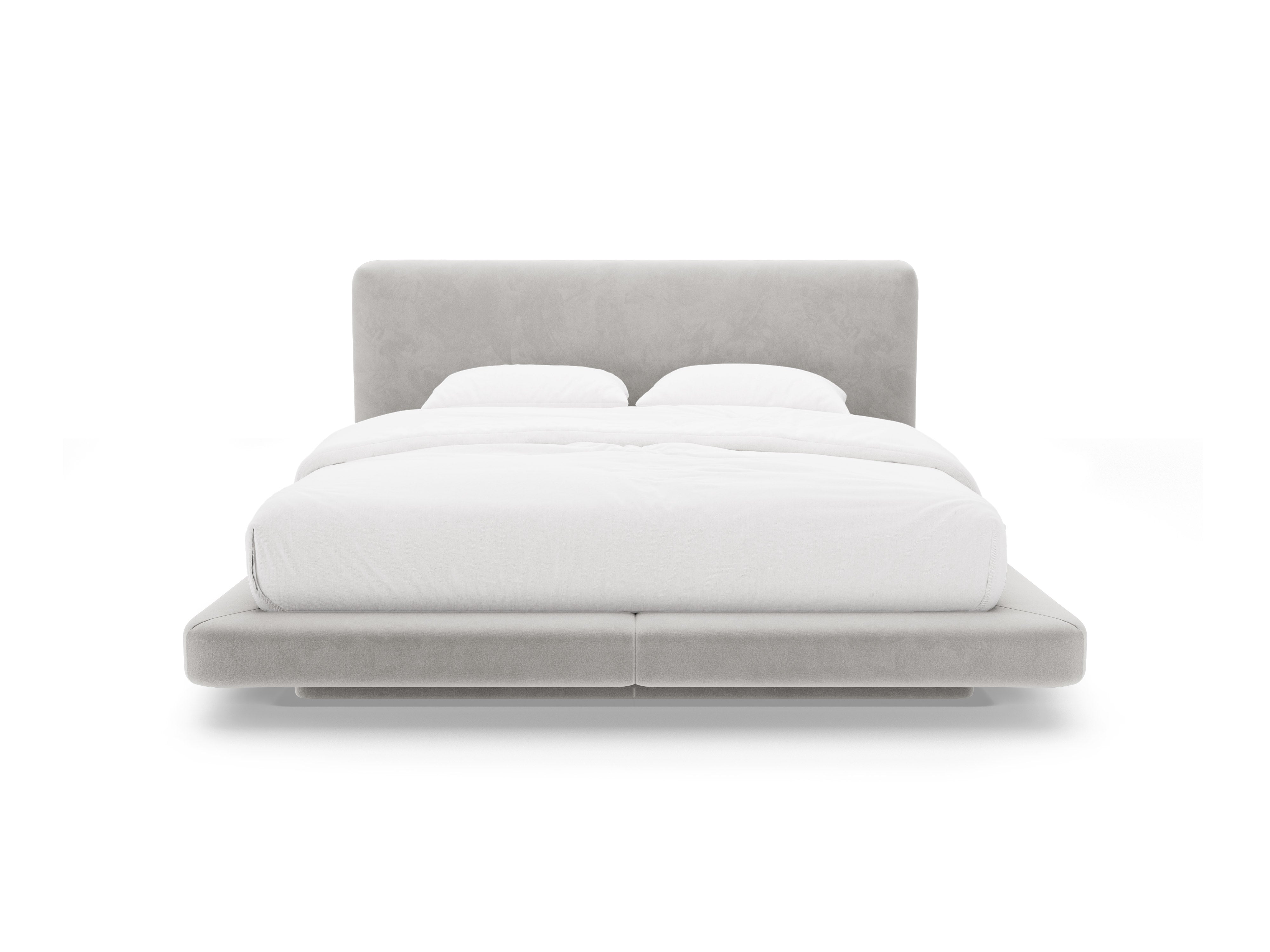 LINEA Velvet Bed Light Gray