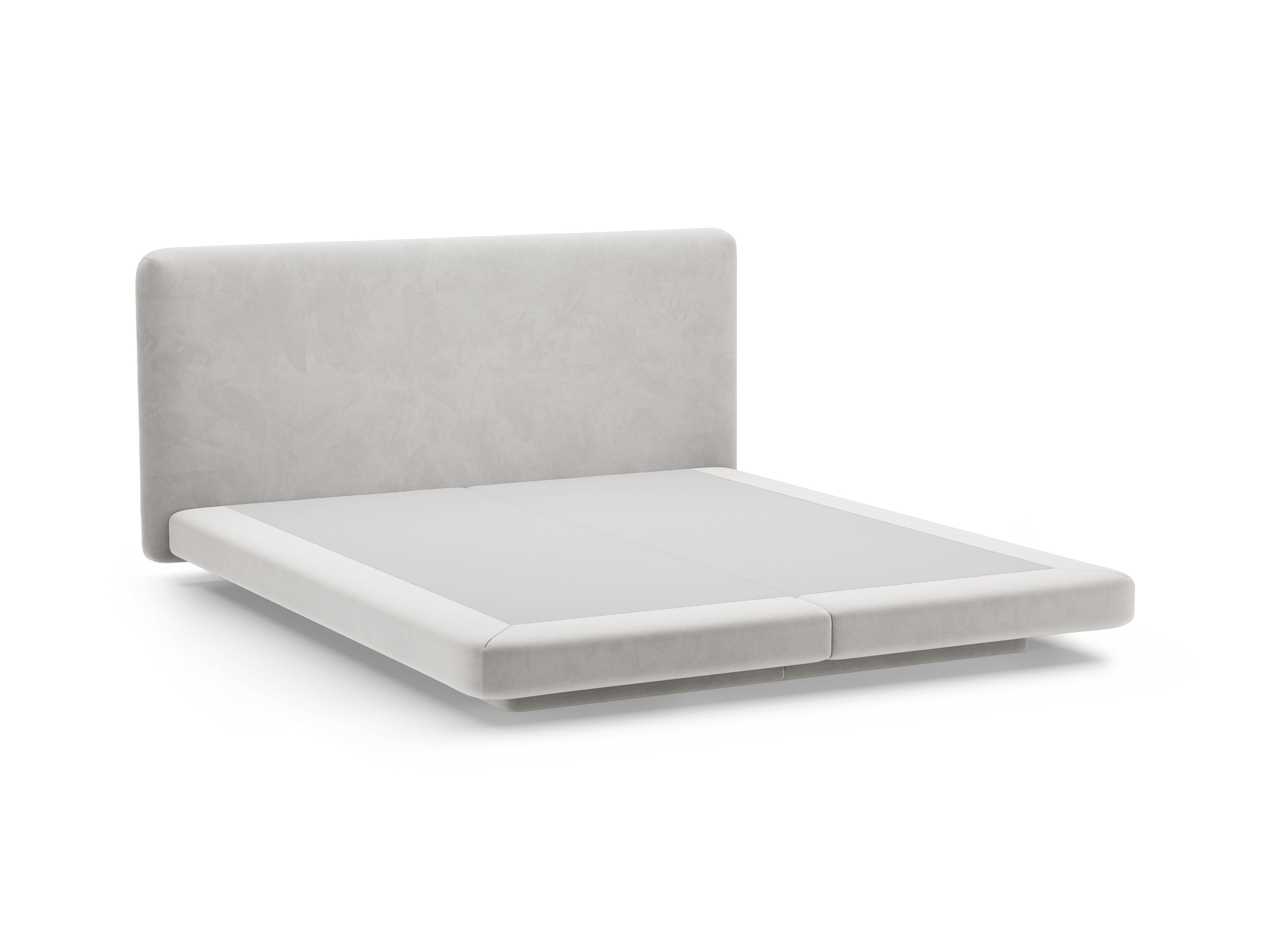 LINEA Velvet Bed Light Gray