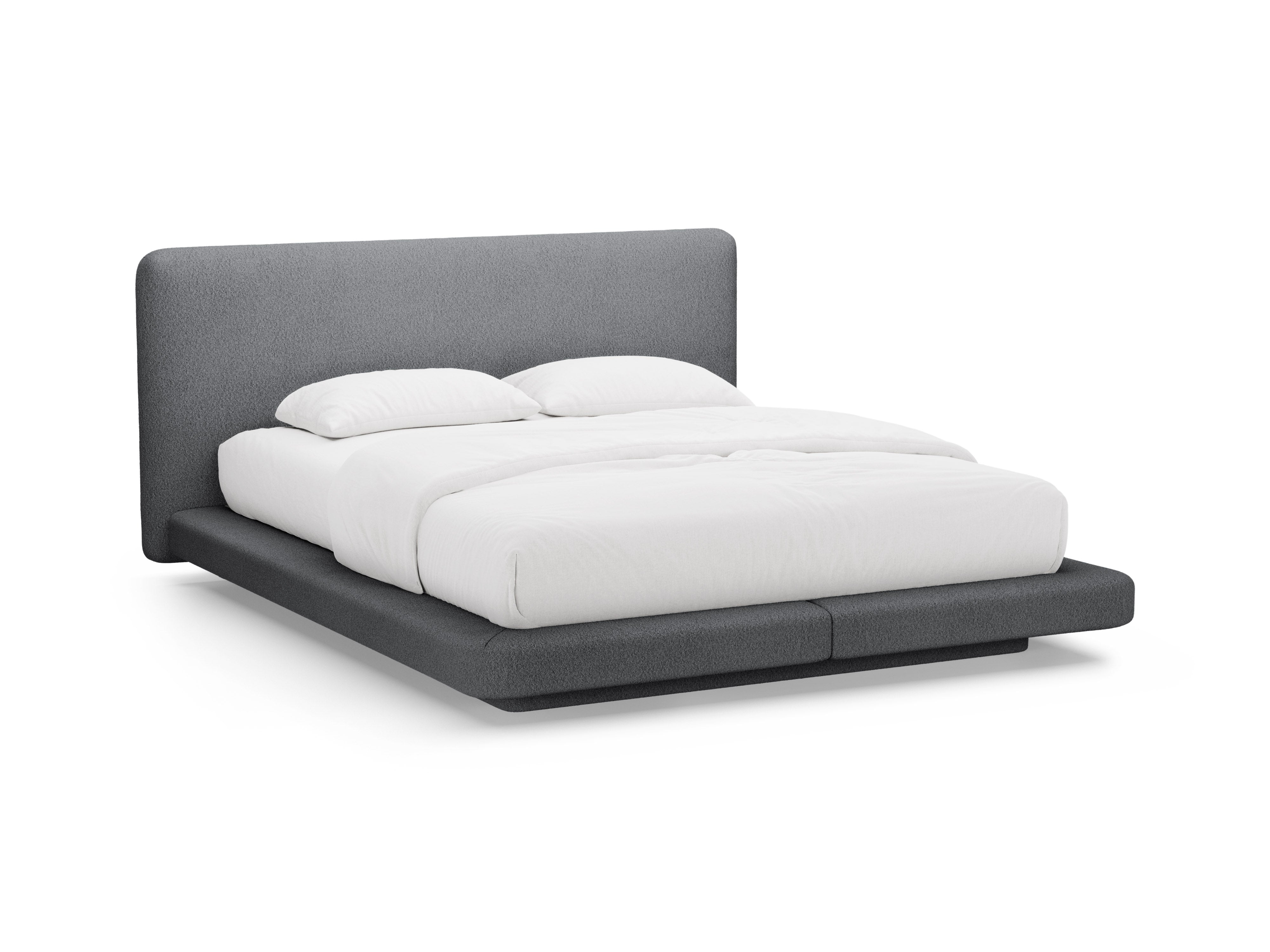 LINEA Bed in Dark Gray Boucle
