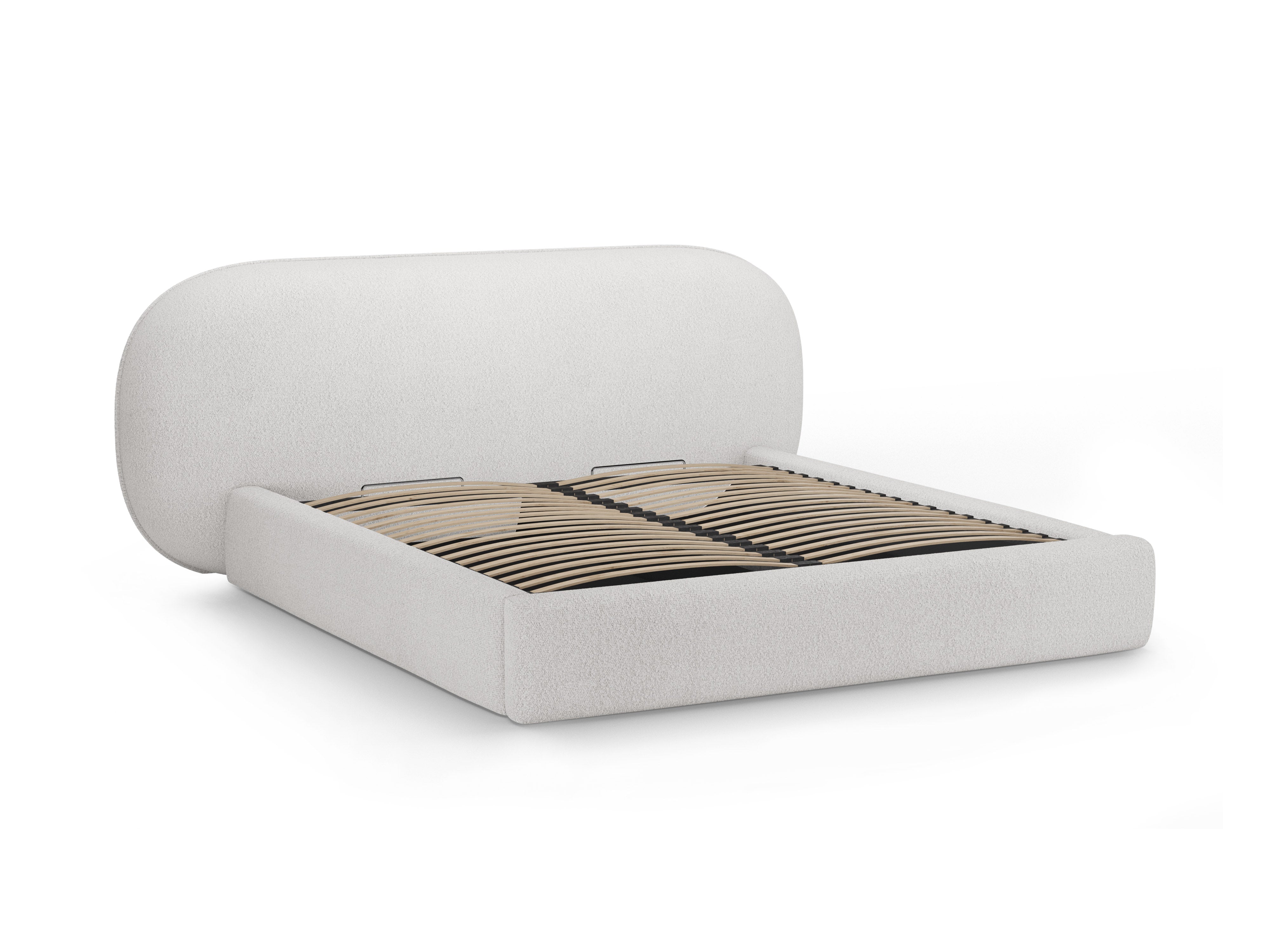OVALO bed light gray boucle