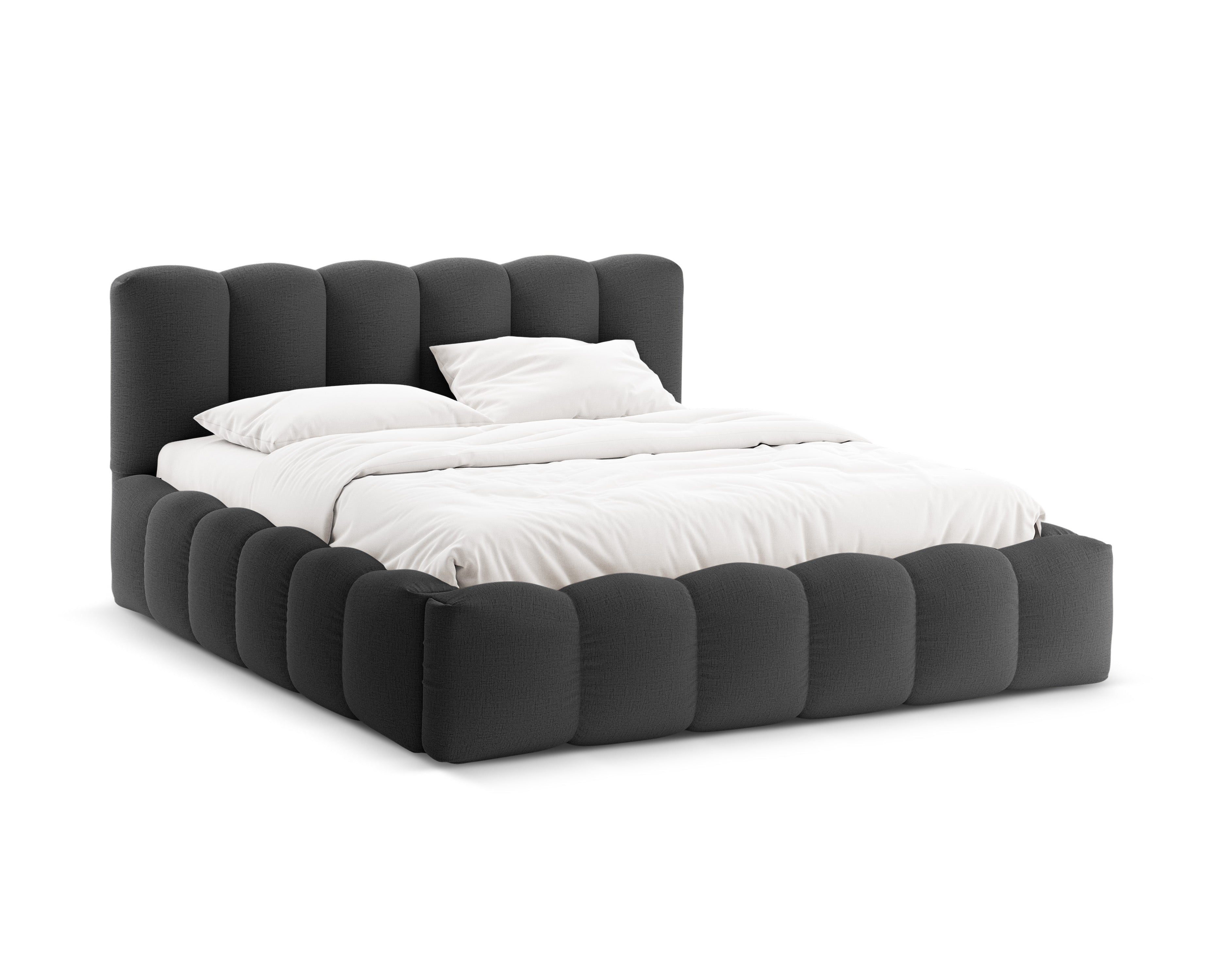 LUPINE bed with storage in anthracite