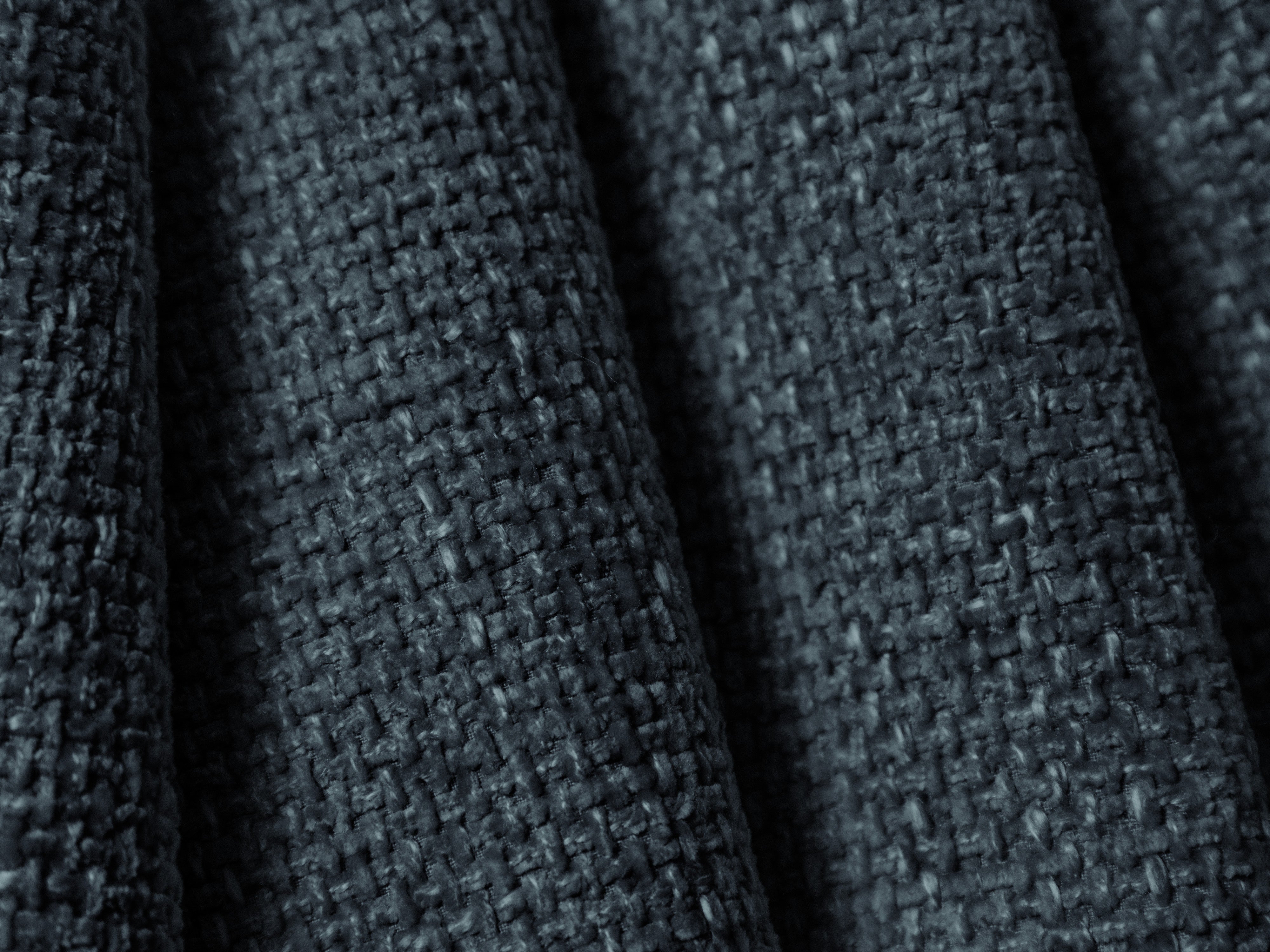 BELLIS Bed with Storage for Bedding in Blue Chenille