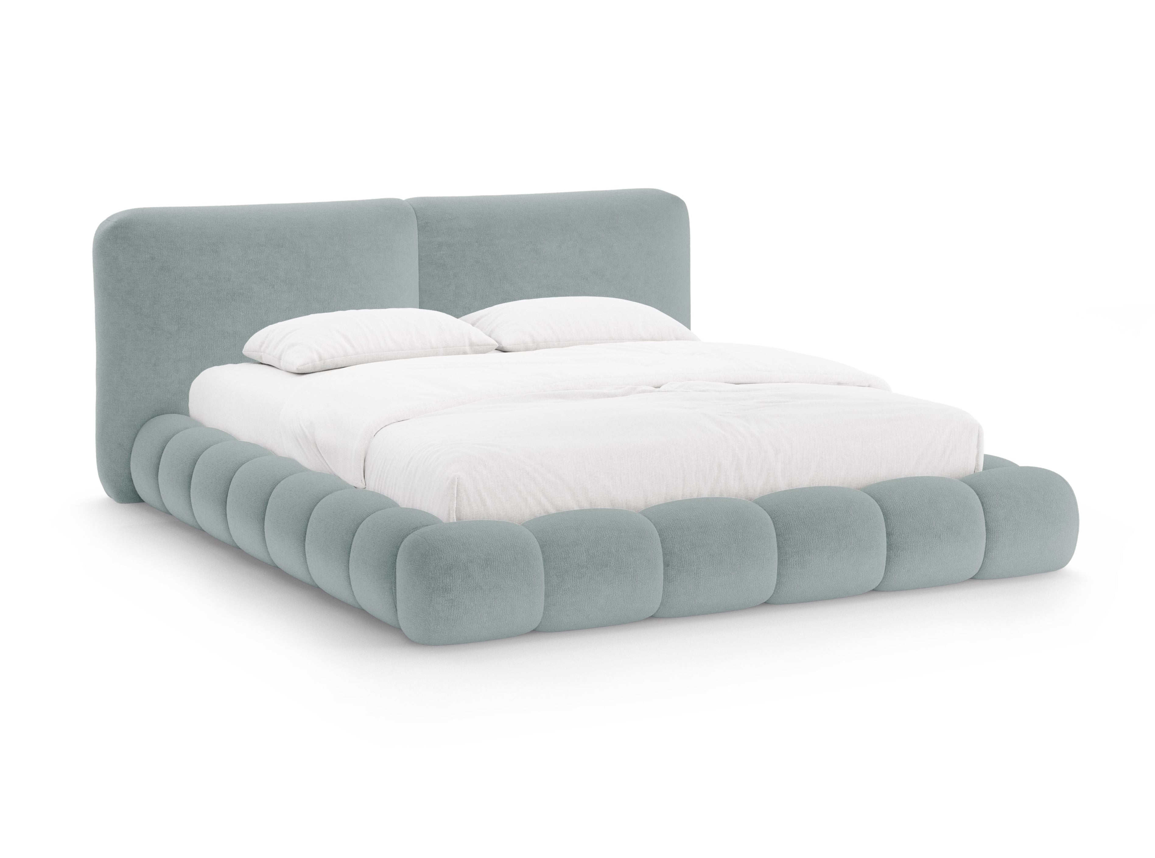 SOLANGE Bed Light Blue Chenille