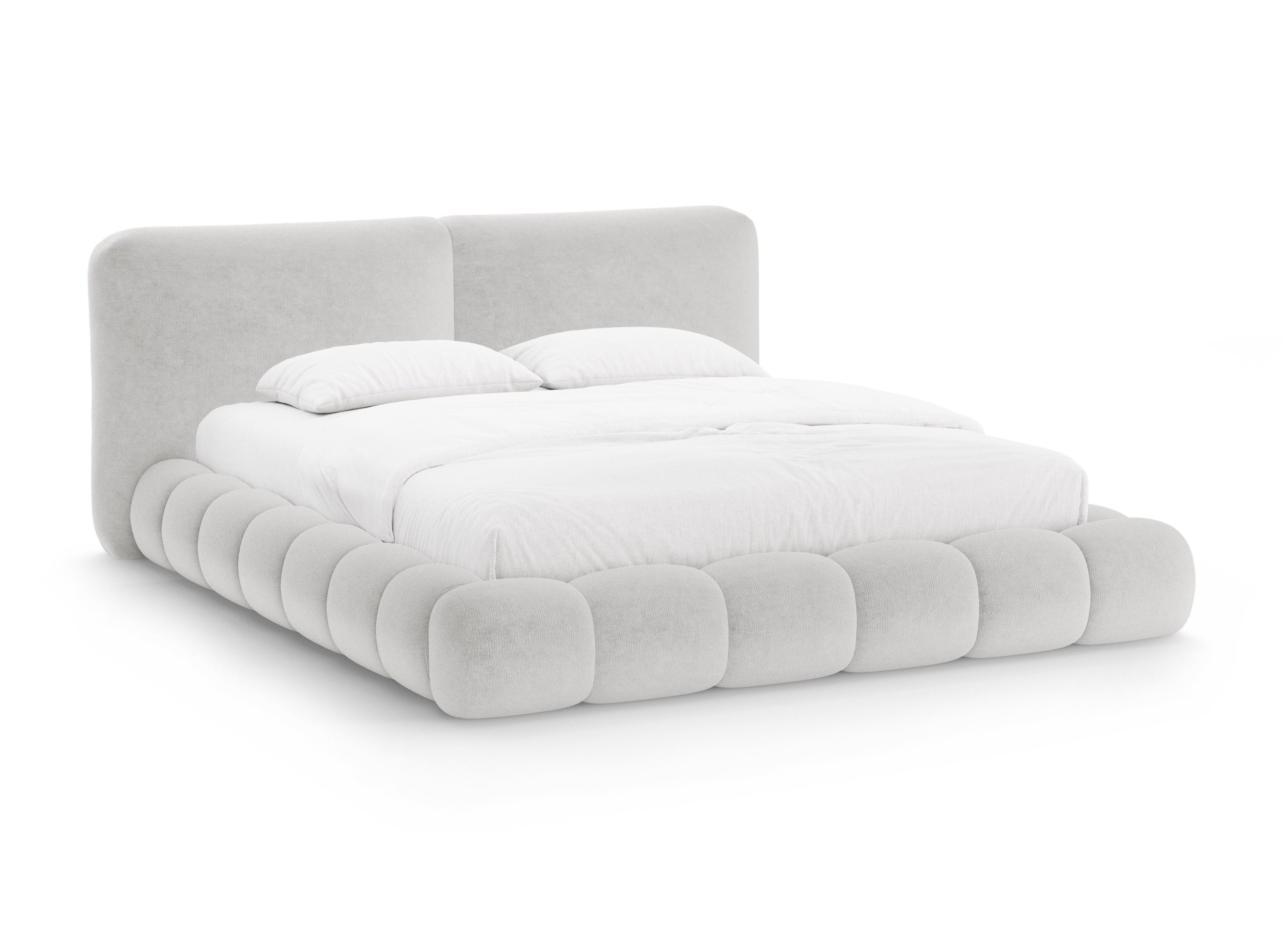 SOLANGE bed light gray chenille