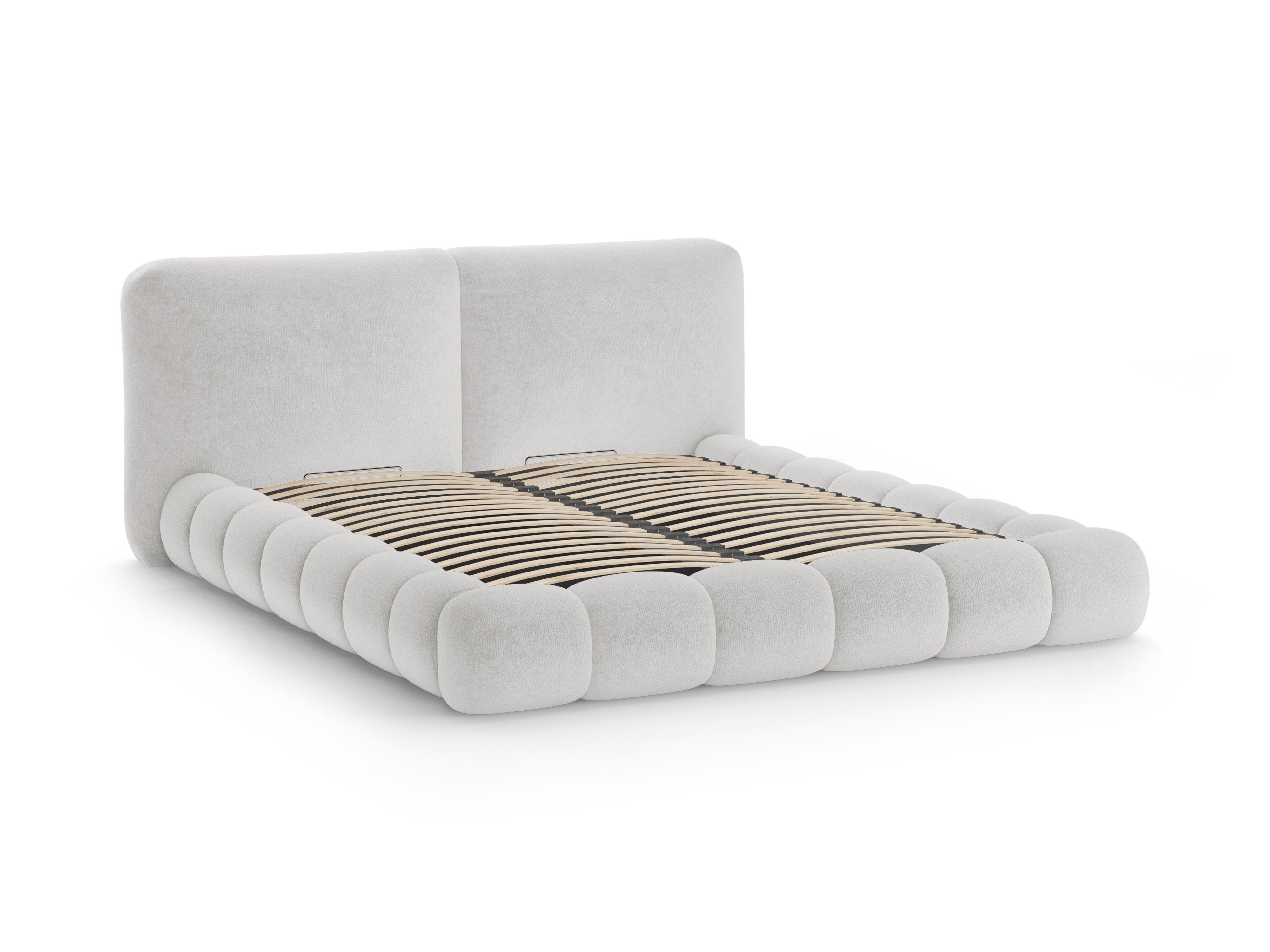 SOLANGE bed light gray chenille