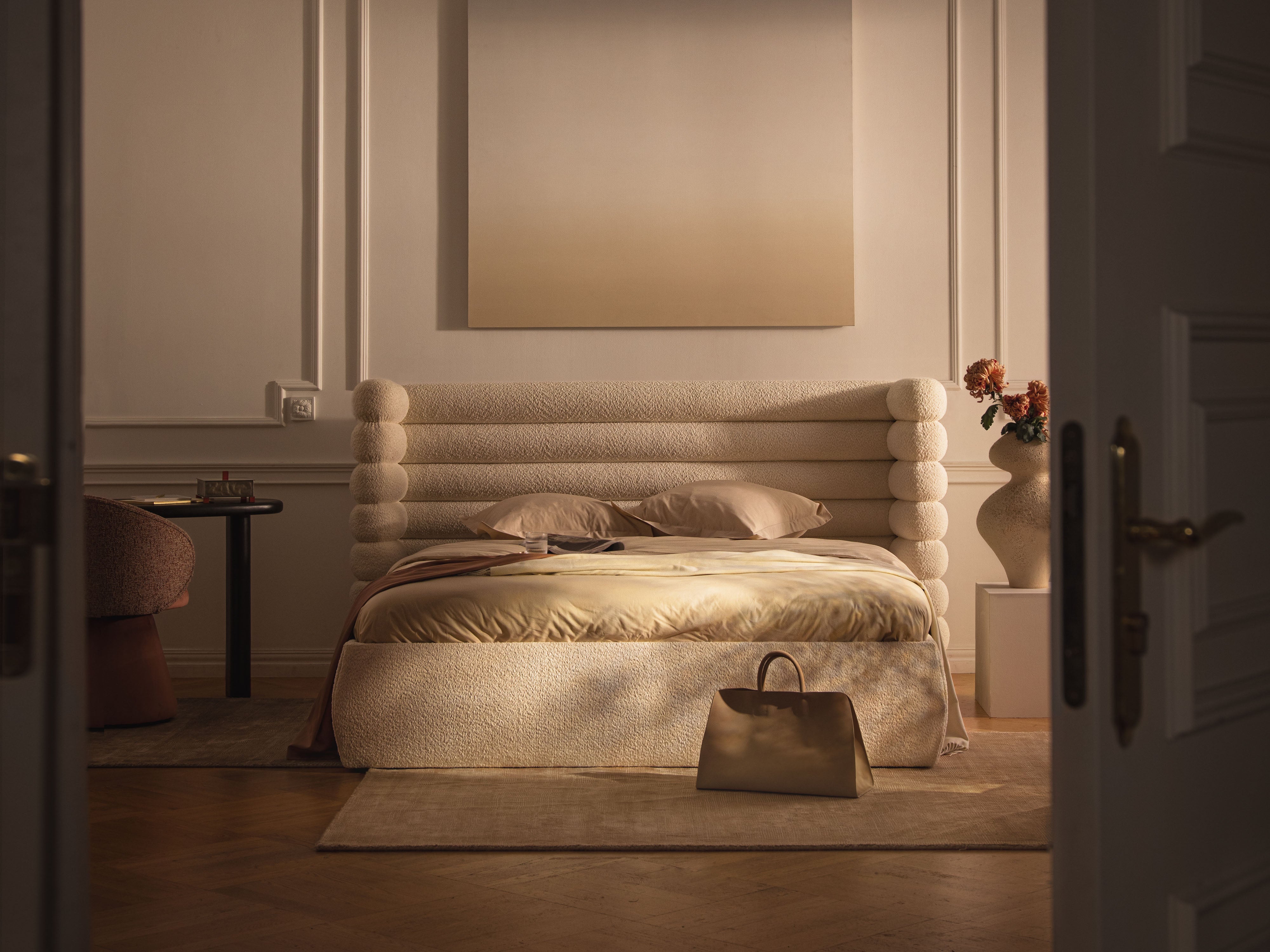 MOUNT Bed Light Beige Mélange