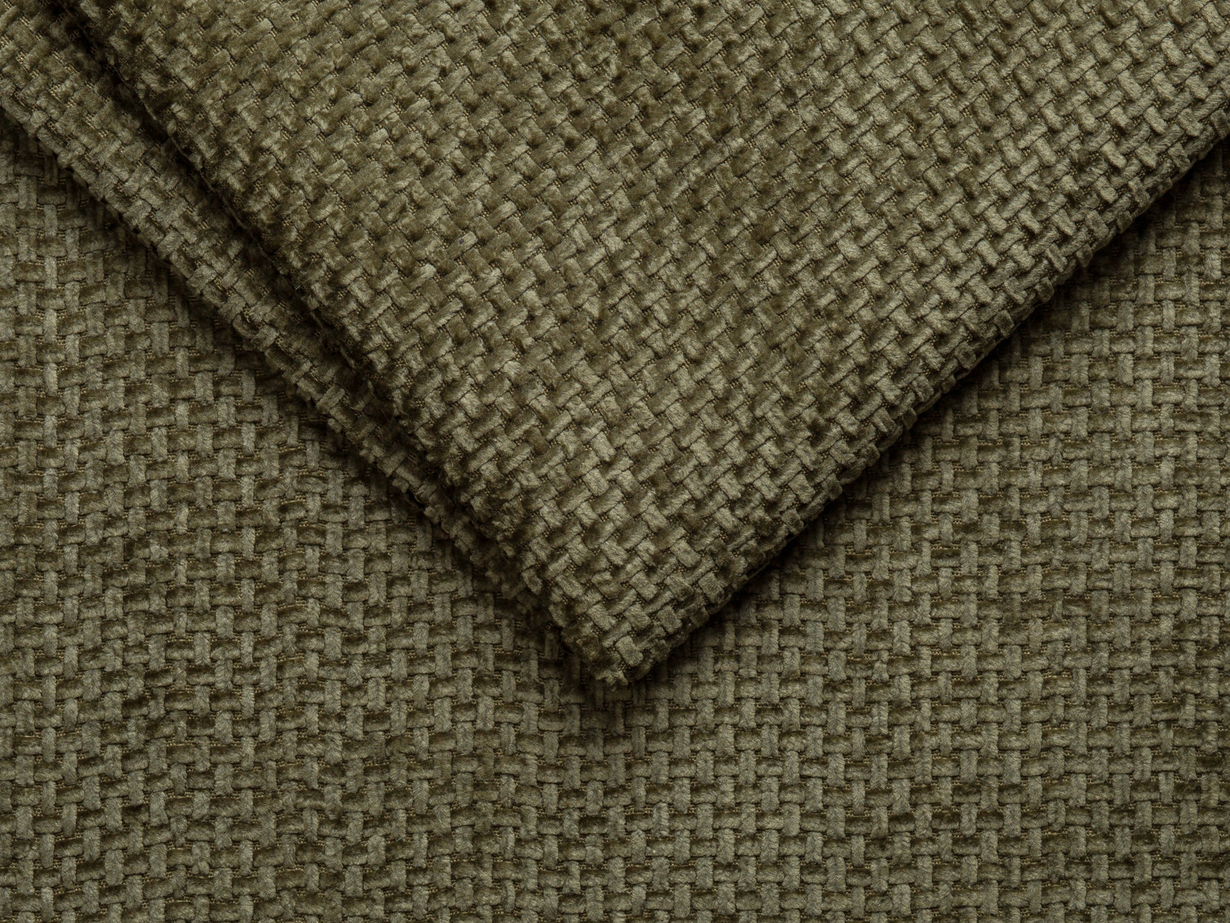 BELLIS Bed with Storage for Bedding in Green Chenille