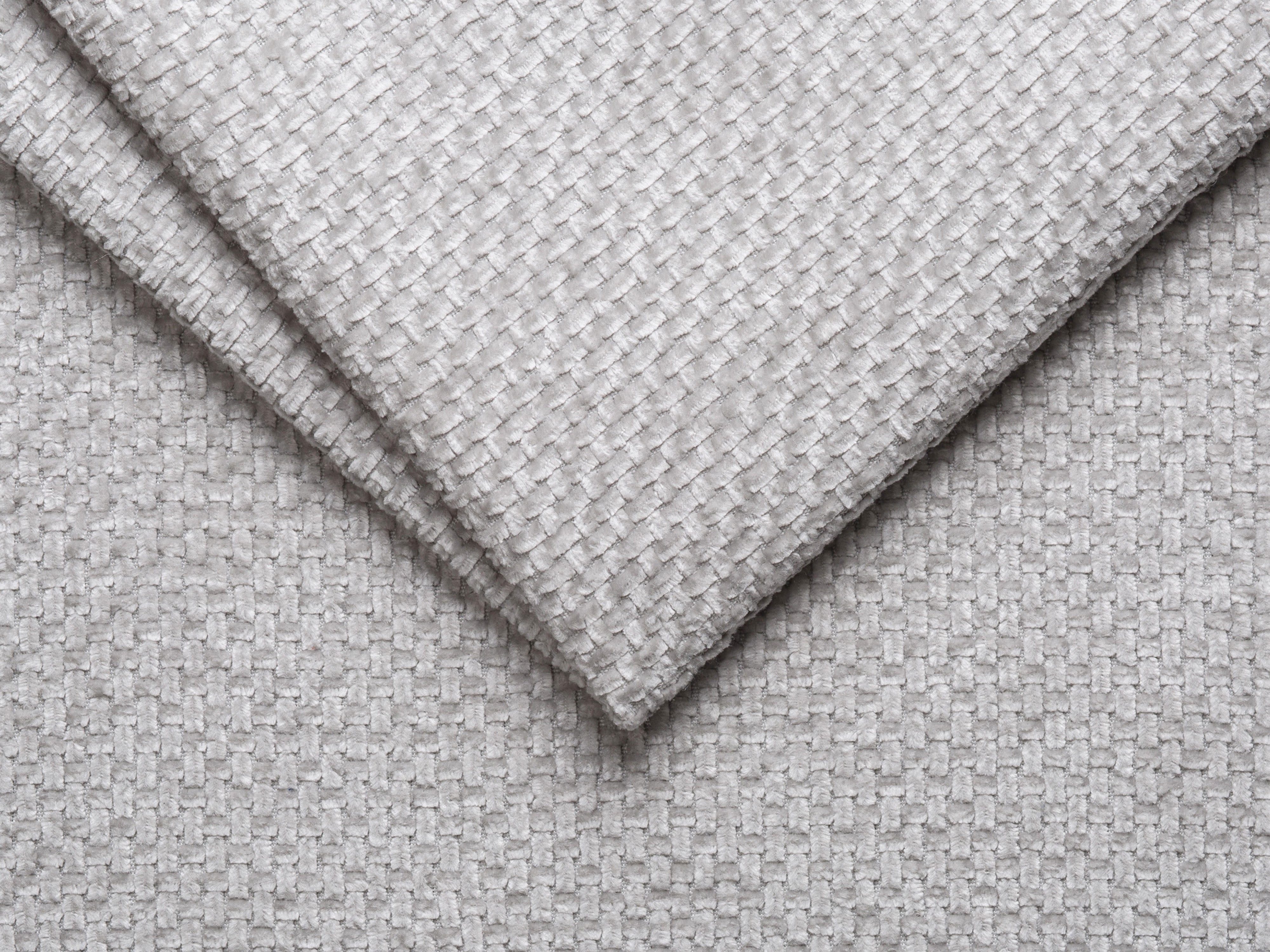 BELLIS Bed with Storage for Bedding in Silver Chenille