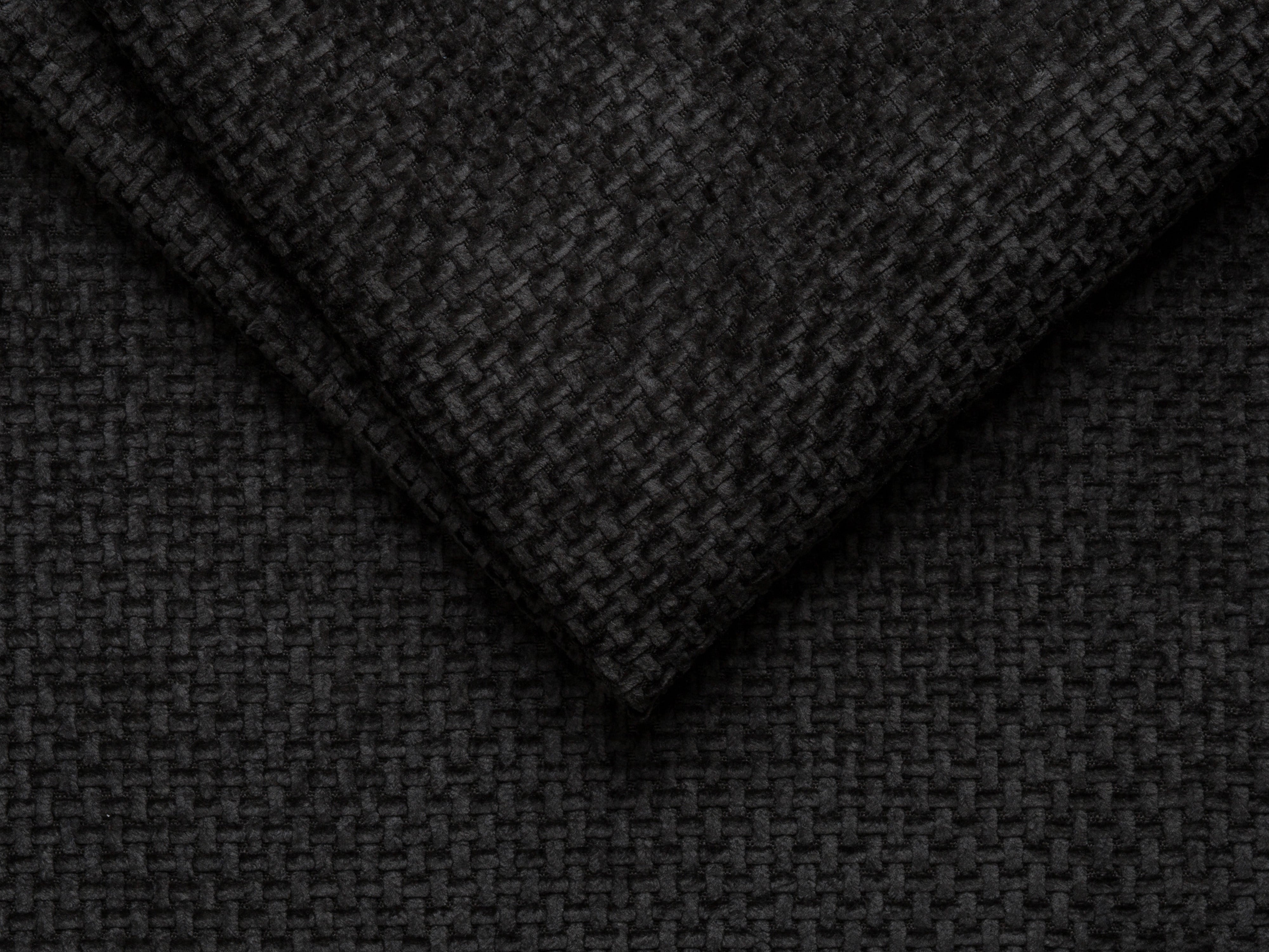 BELLIS bed with storage for bedding in anthracite chenille