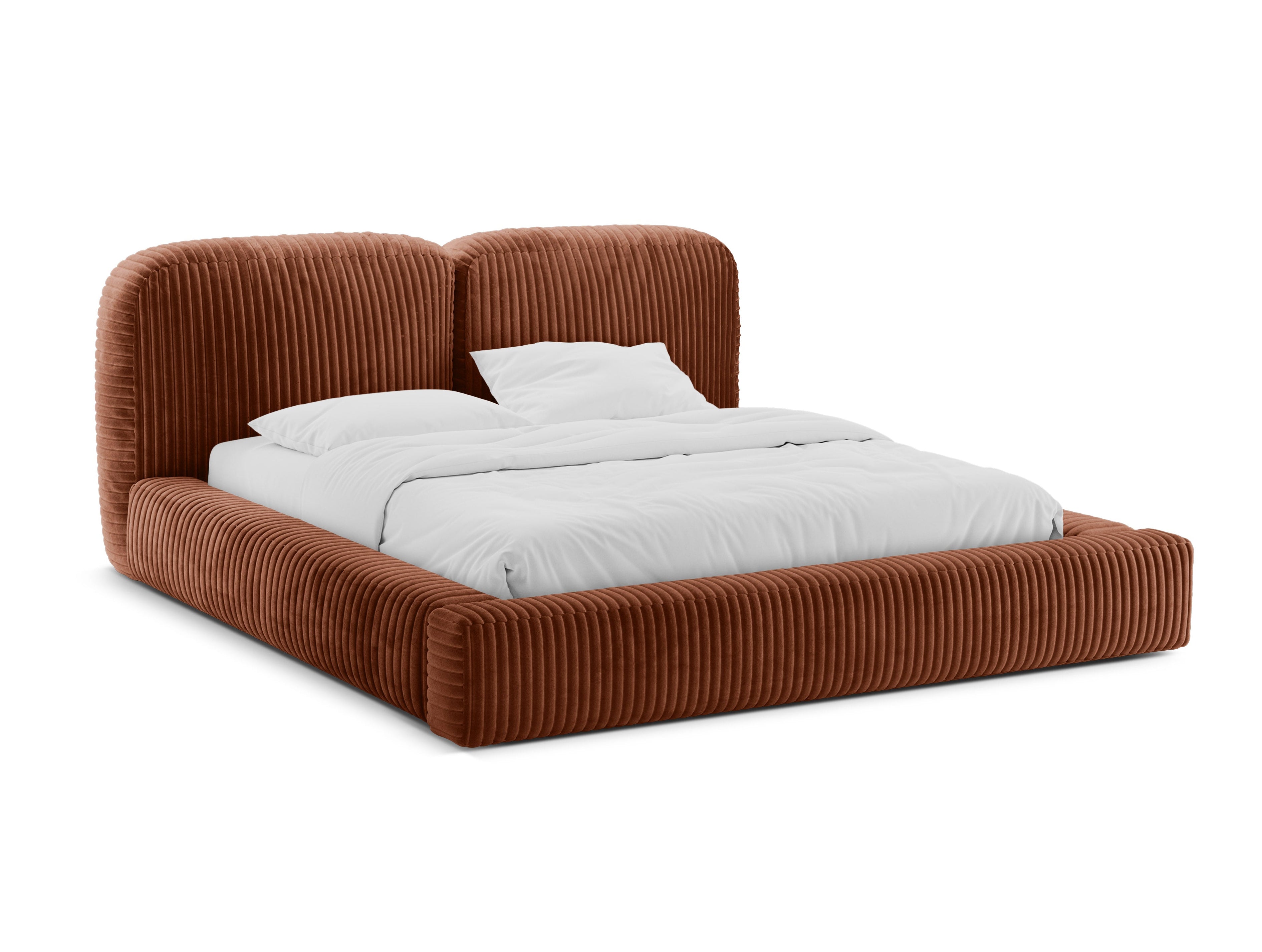 MARTINA Bed in Brick Corduroy