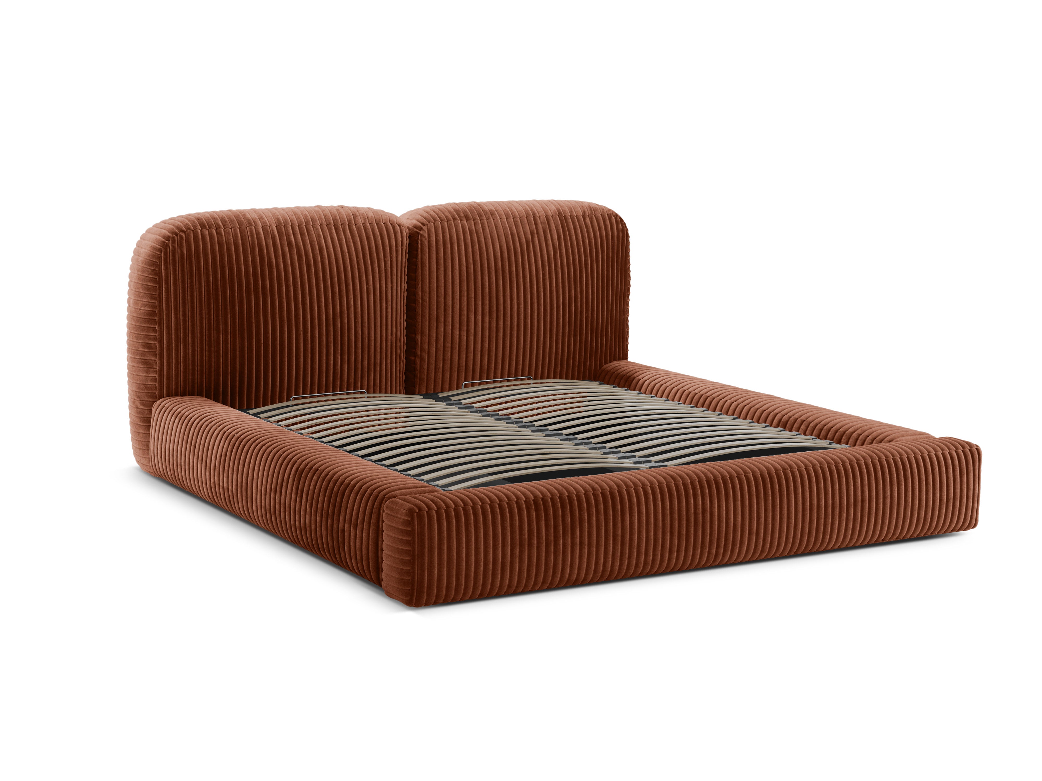MARTINA Bed in Brick Corduroy