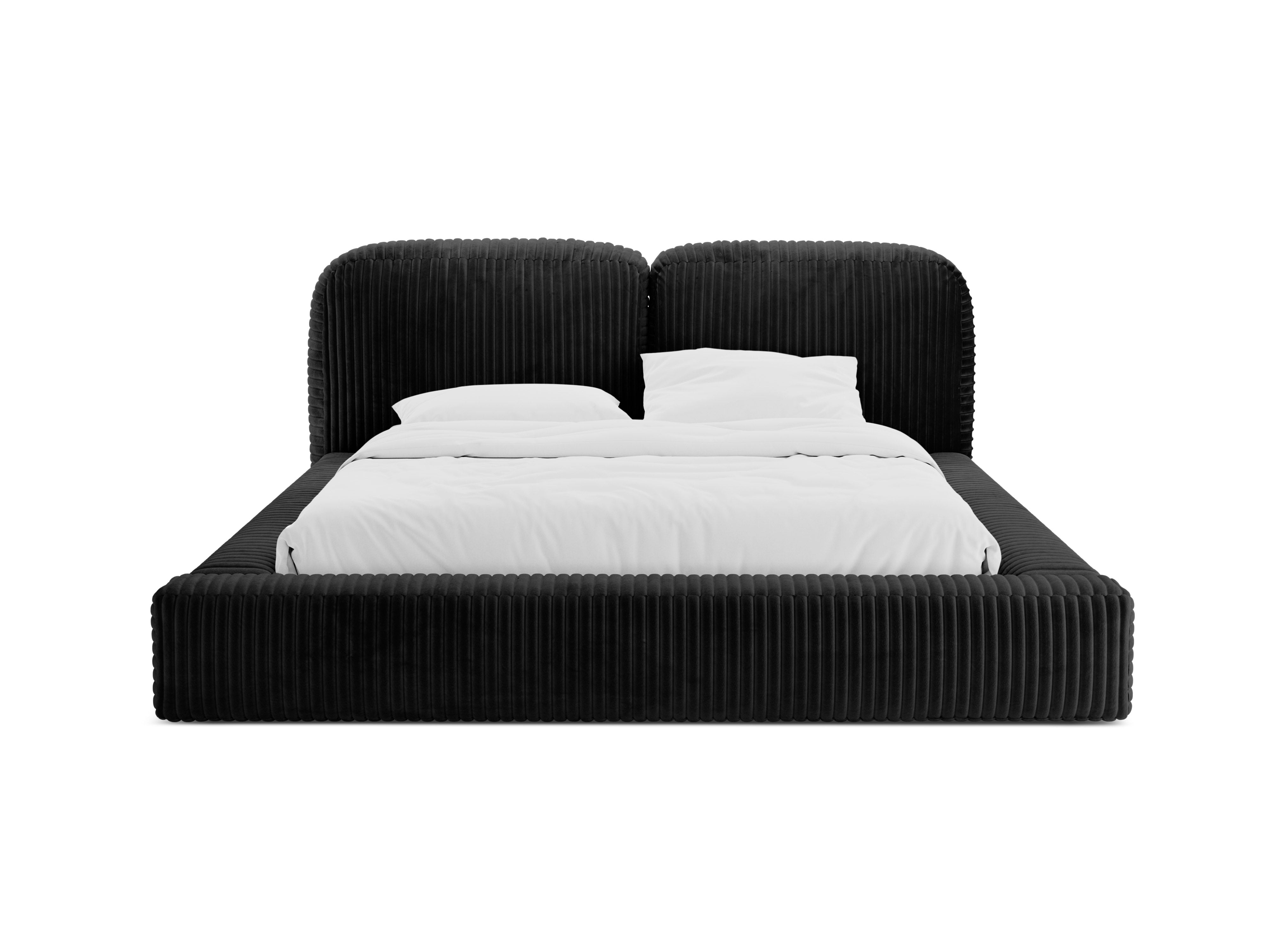 MARTINA Bed Black Corduroy