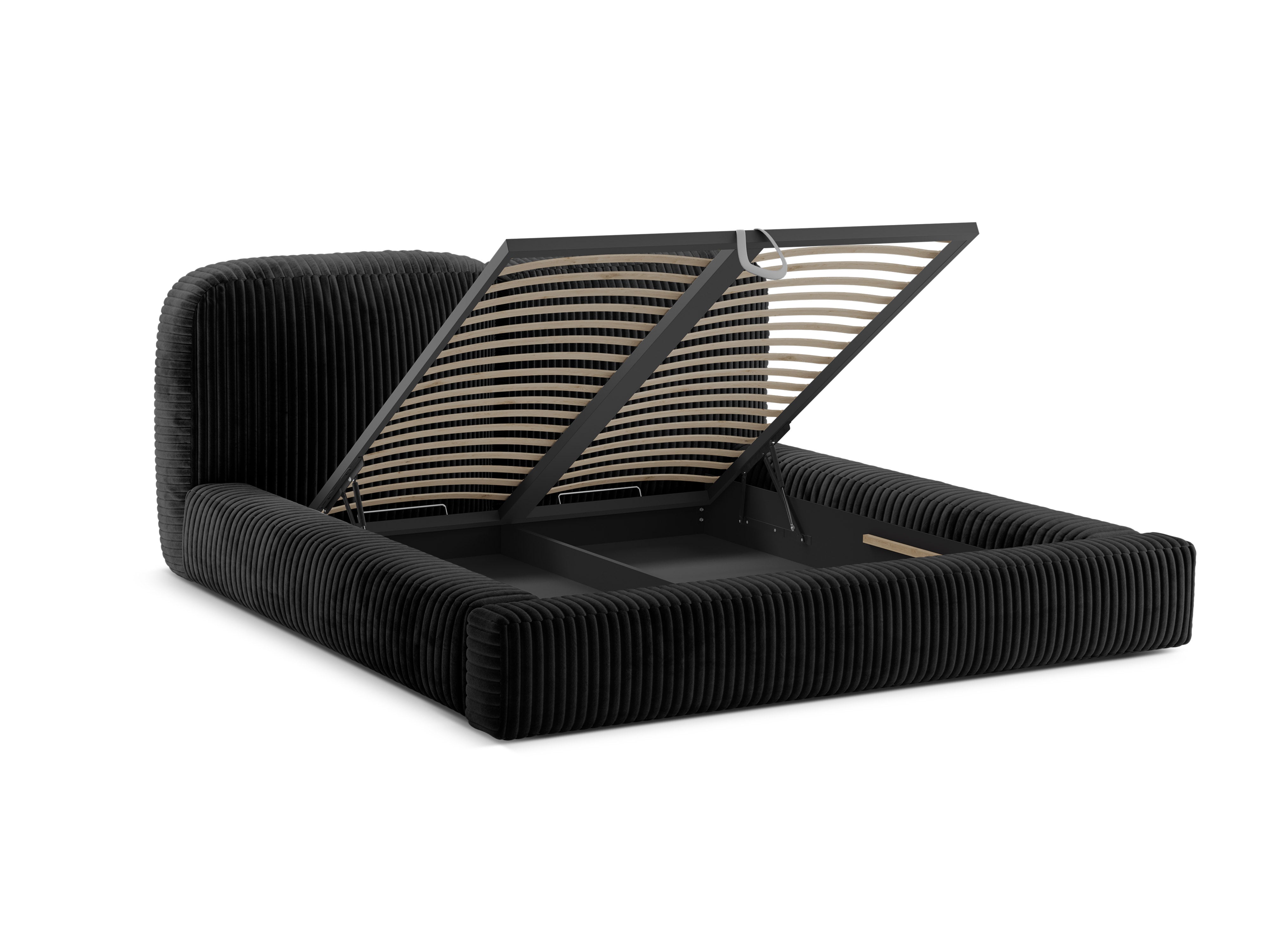 MARTINA Bed Black Corduroy