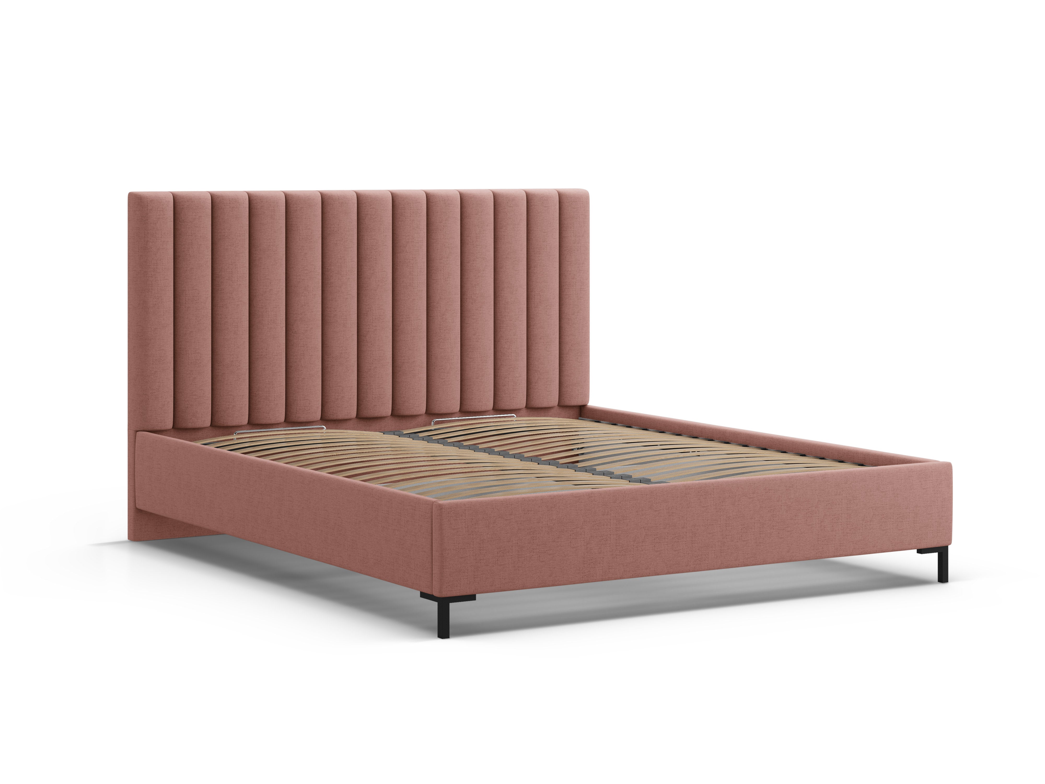 ALLISON dark pink bed with storage for bedding