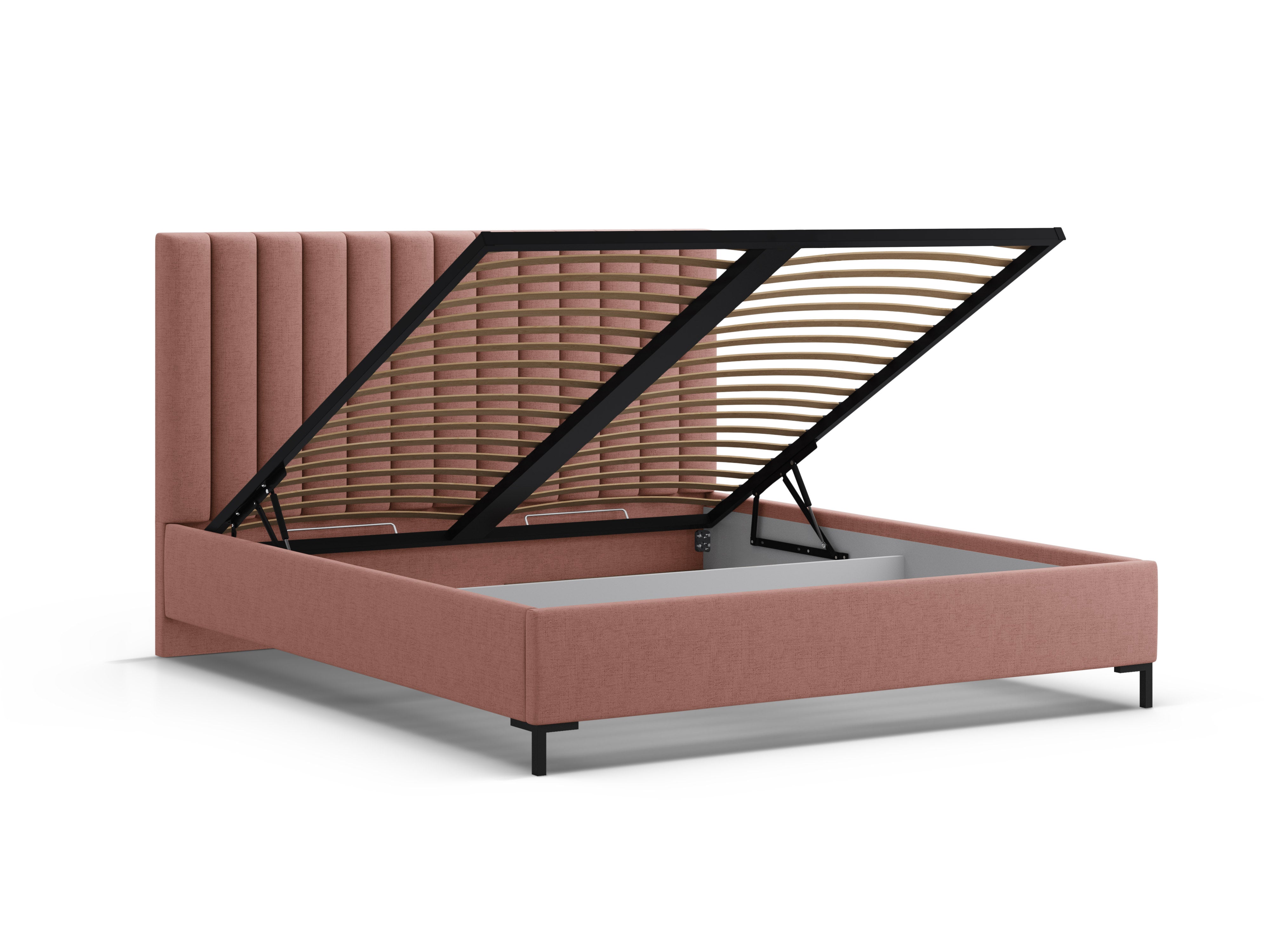 ALLISON dark pink bed with storage for bedding